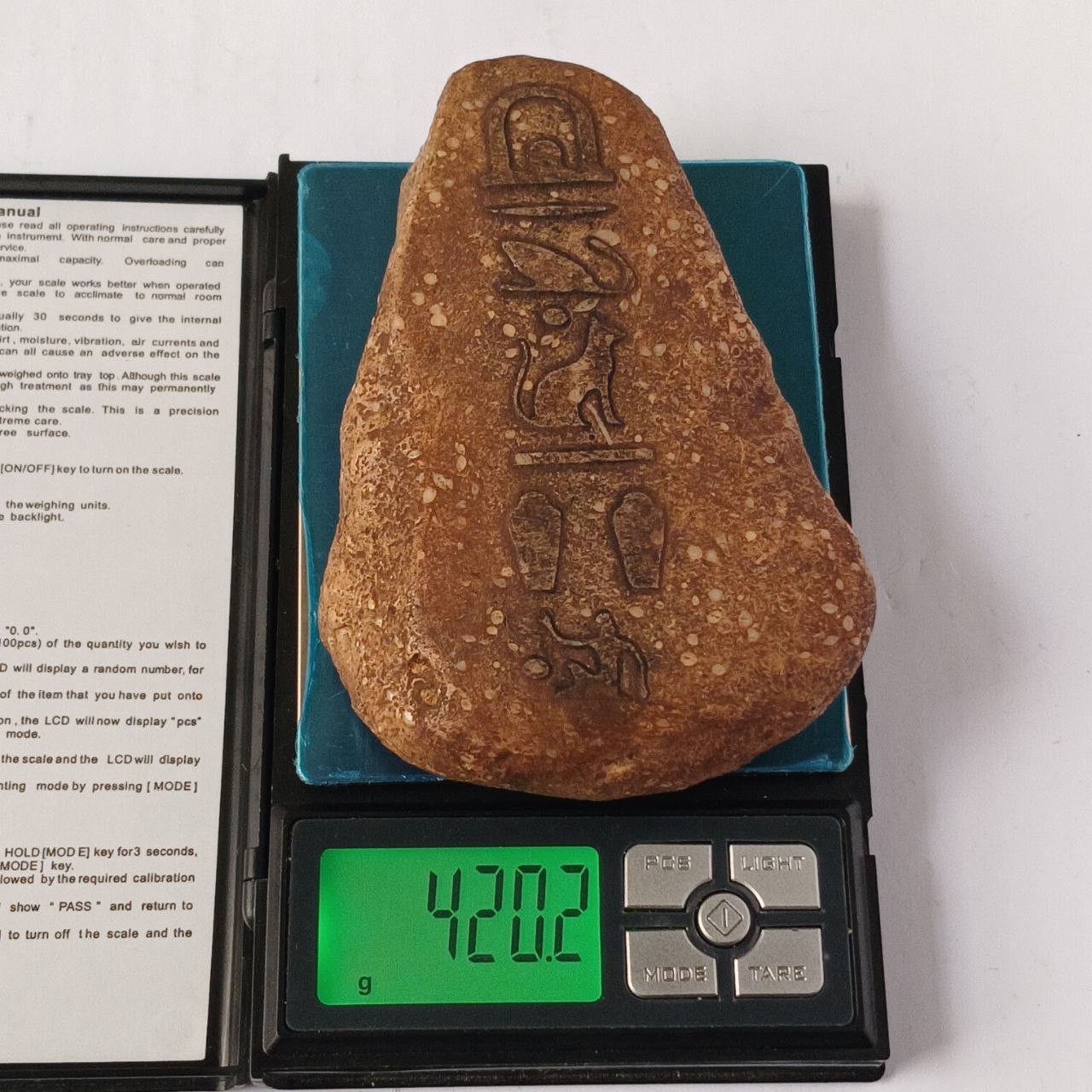 Handmade Ancient-style Egyptian stone engraved with hieroglyphic Size ONE SIZE - 7 Thumbnail