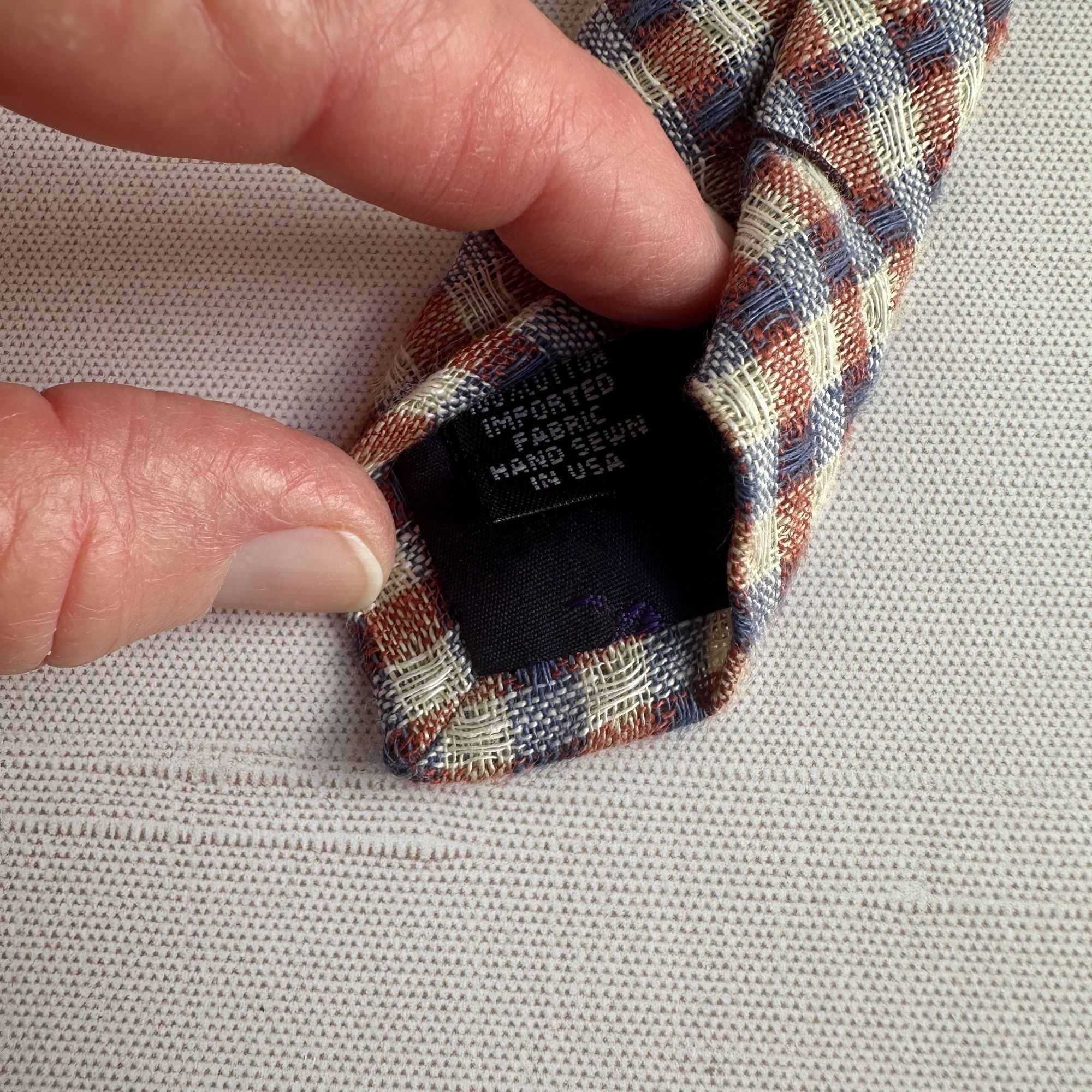 Other Vintage Everett Plaid Cotton Tie 60"L X 2.5"W Made In USA Re Size ONE SIZE - 6 Thumbnail