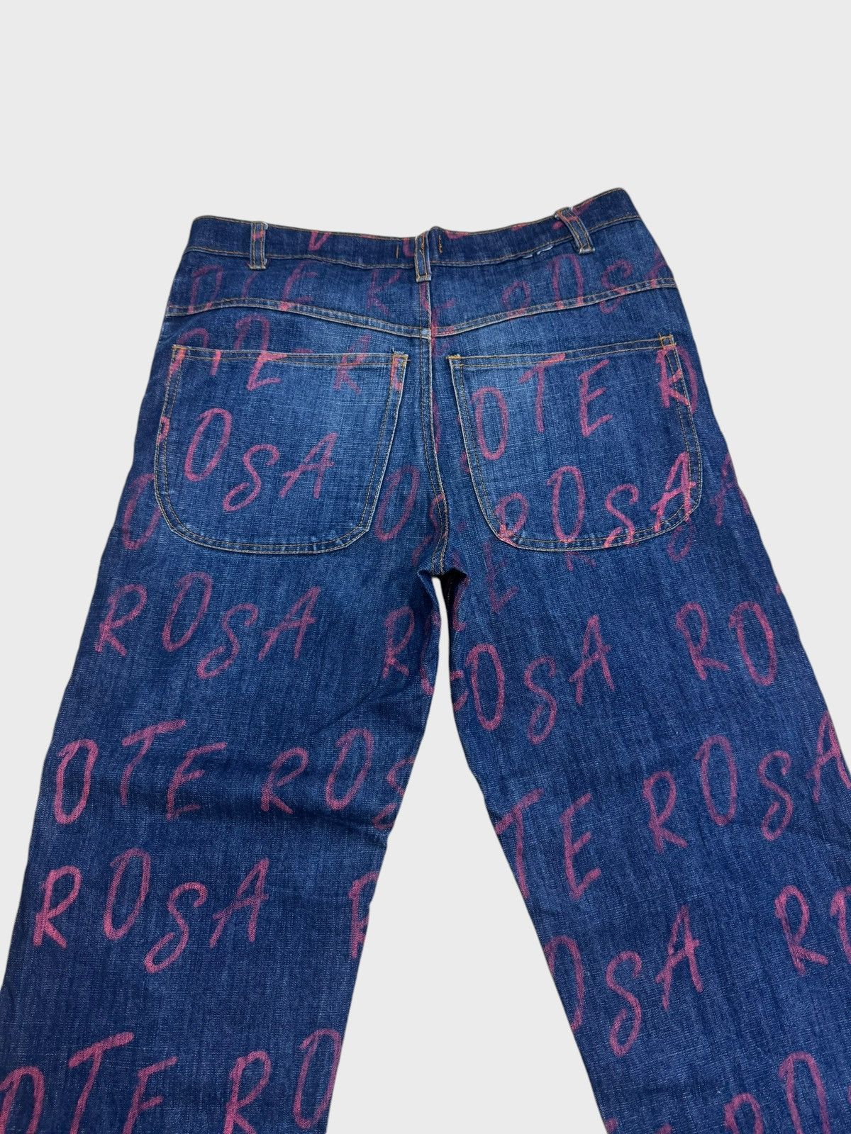Japanese Brand ROTE ROSA All Print Distressted Denim Jeans Size US 32 / EU 48 - 9 Thumbnail