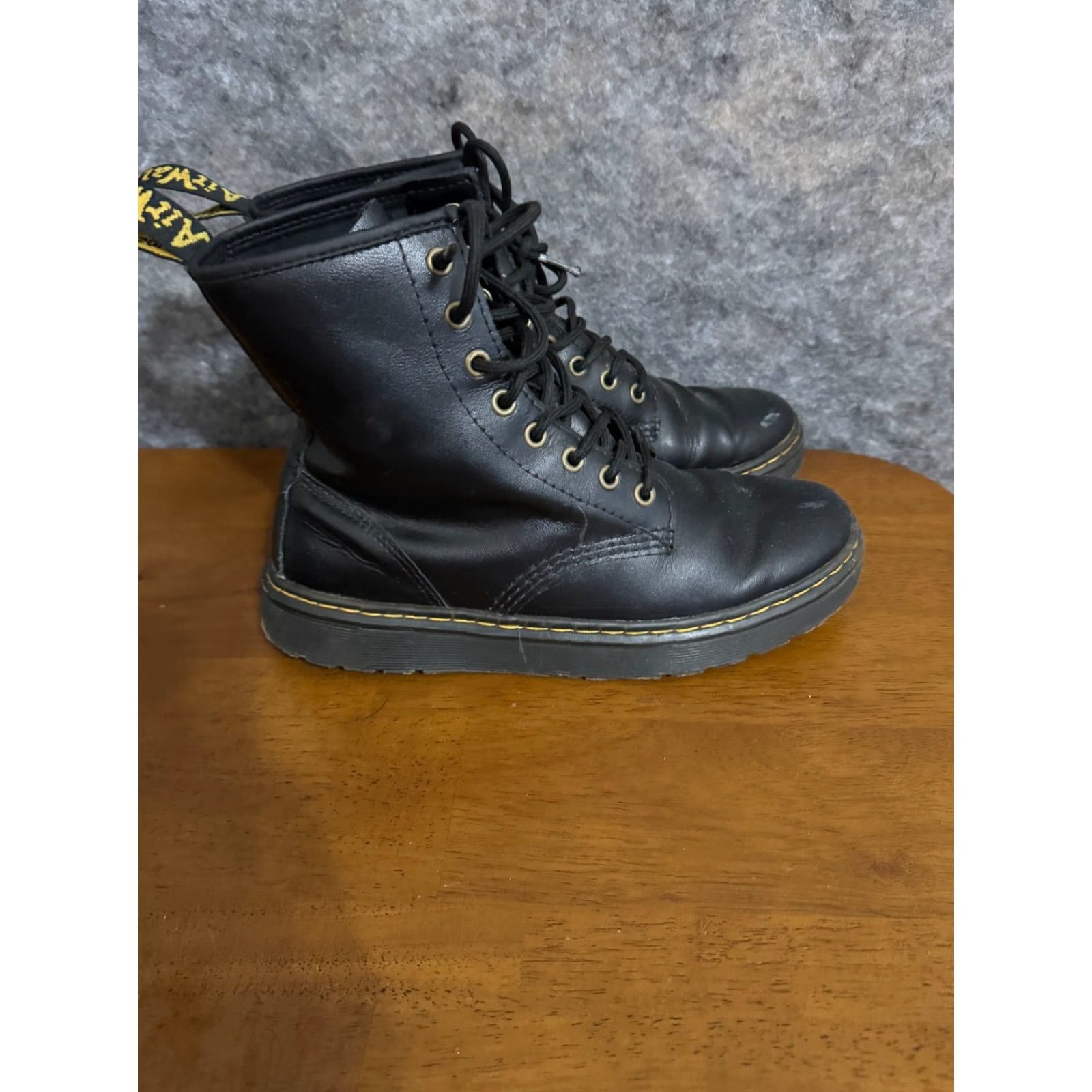 Dr. Martens Dr. Martens Unisex Zavala Black Combat Boots Sz 8 (W) Sz 7 (M) Doc Size US 8 / IT 38 - 3 Thumbnail