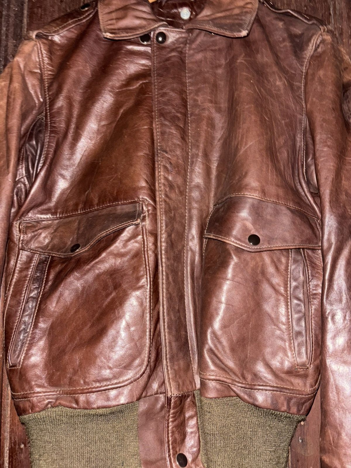 Schott Vintage Schott a2 leather jacket Size US XS / EU 42 / 0 - 3 Thumbnail
