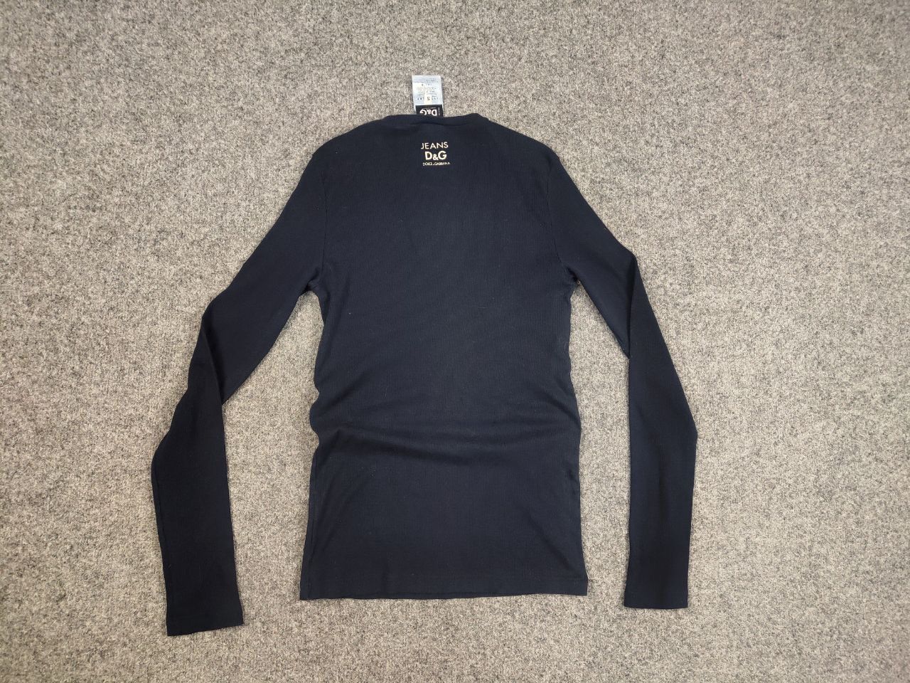 Dolce & Gabbana Dolce & Gabbana Vintage 90's dark blue ribbed long sleeve Size US S / EU 44-46 / 1 - 12 Thumbnail