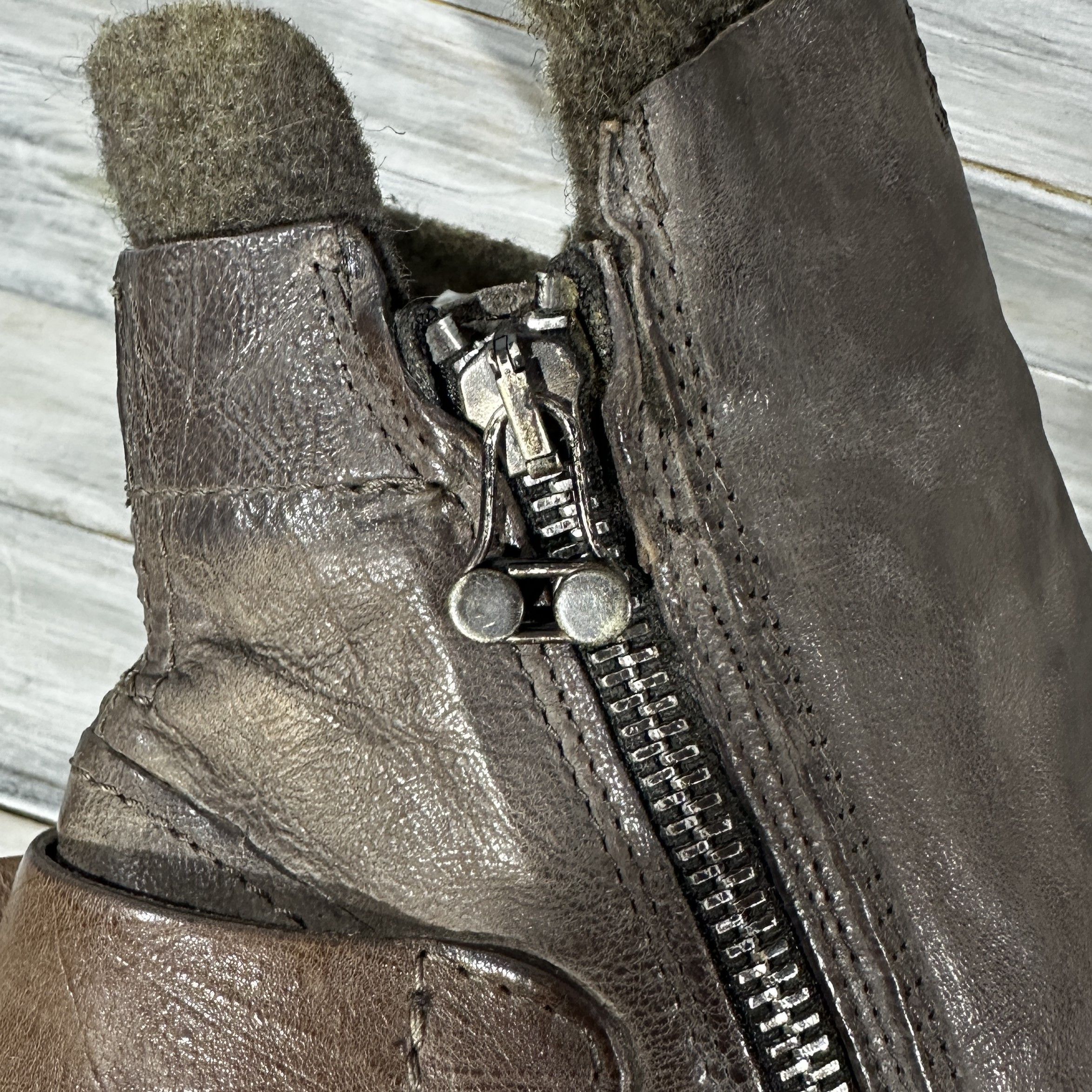 A.S.98 A.S.98 Lace Up Zip Leather Boots Made In Italy Luxury Brand Size US 9 / IT 39 - 9 Thumbnail