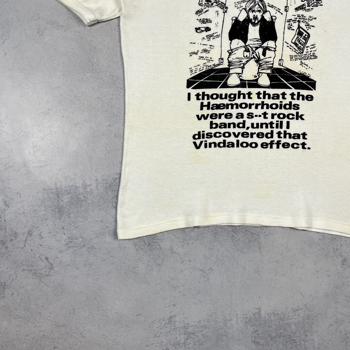 Vintage Vintage “Haemorrhoids Is A Rock Band” Humor T Shirt 1980’s Size US M / EU 48-50 / 2 - 5 Thumbnail