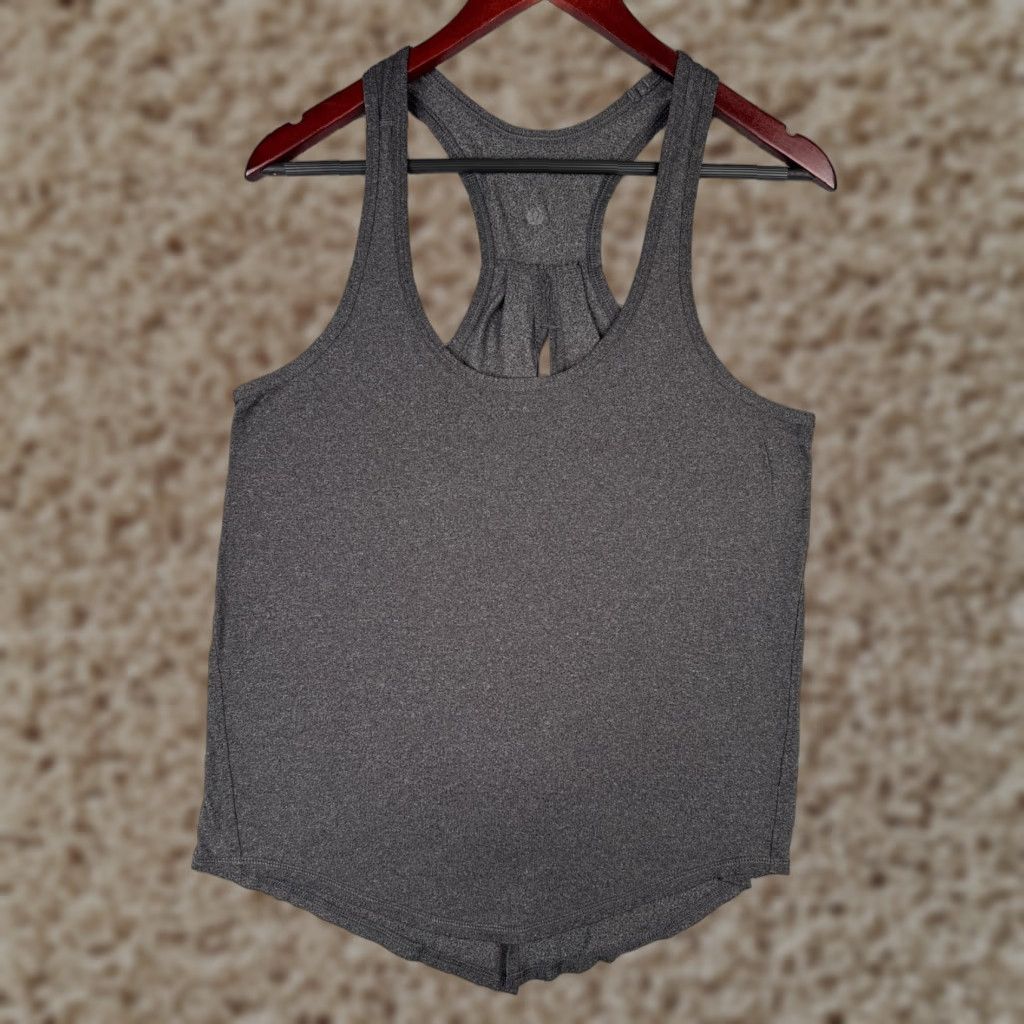 Lululemon Lululemon Shirt Women 8 Gray Heather Salute the Sun Tank Tie Back Luon W1N42S sleeveless racerback casual workwear solid pattern all seasons 90s? Size M / US 6-8 / IT 42-44 - 1 Thumbnail