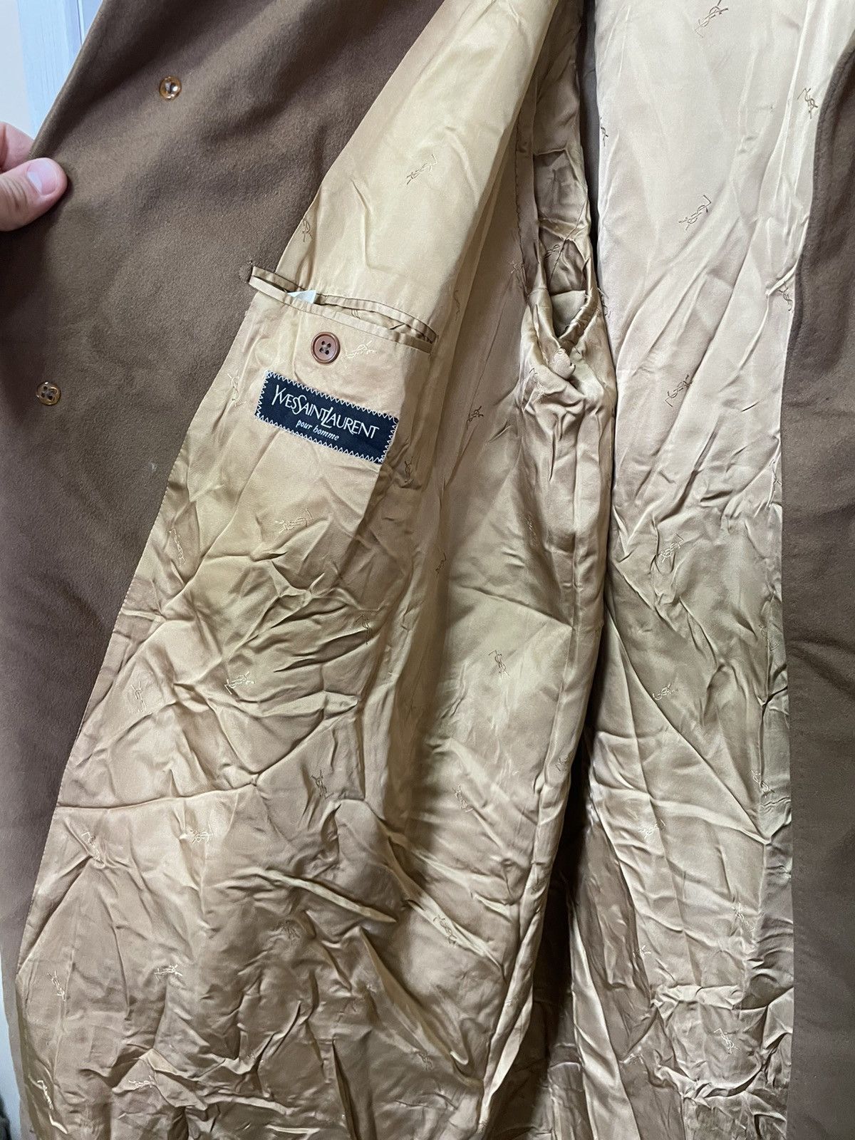 Loro Piana × Yves Saint Laurent Wool YSL Coat Heavy Cashmere Soft Loro Piana trench yves Size US L / EU 52-54 / 3 - 4 Thumbnail