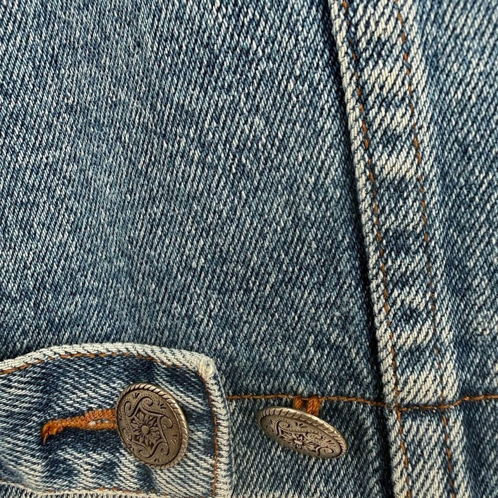 & Other Stories Vintage PASTA Denim Vest Womens Medium Blue JeanWestern 90s Size M / US 6-8 / IT 42-44 - 5 Thumbnail