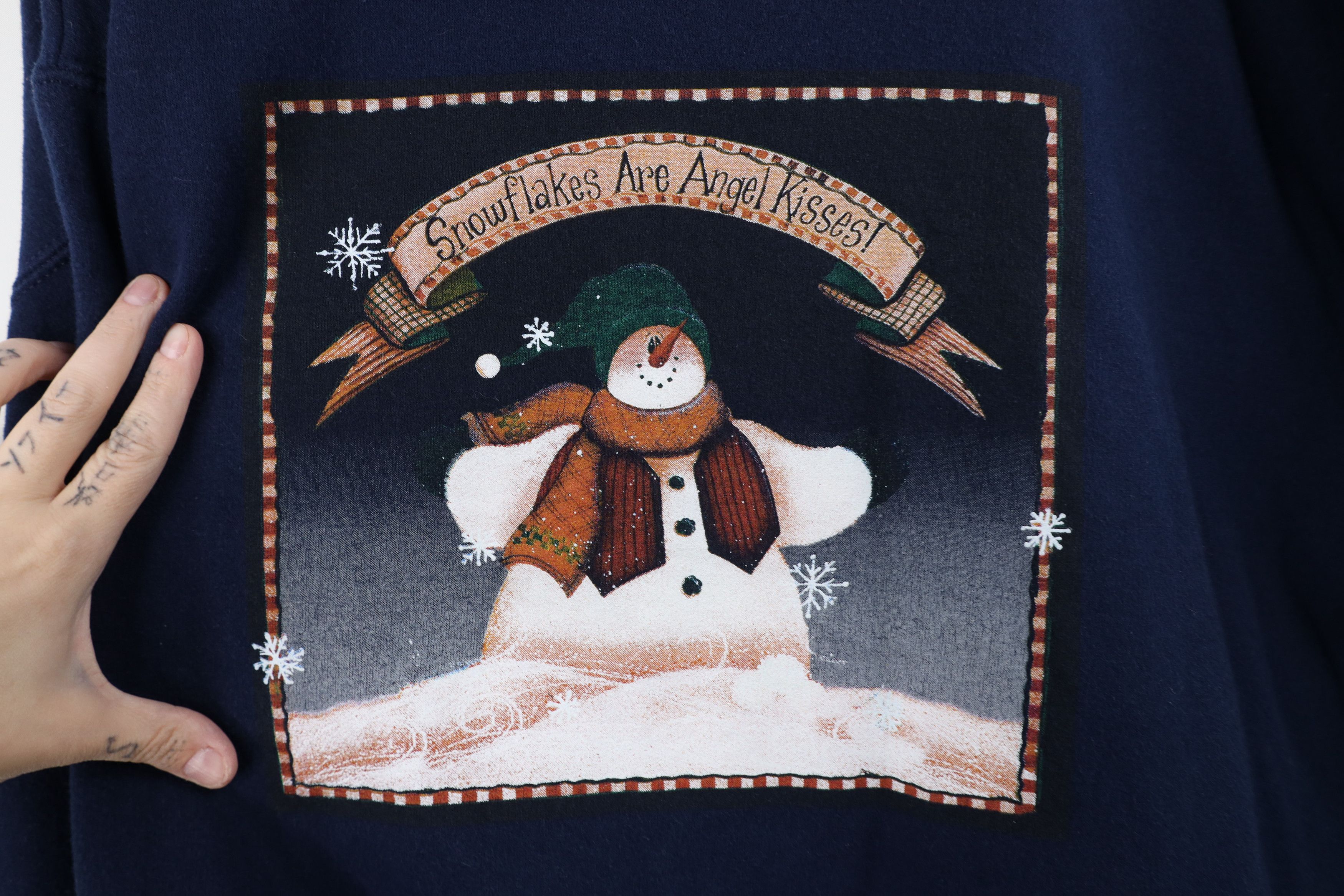 Vintage Vintage 90s Streetwear Christmas Snowman Crewneck Sweatshirt Size XL / US 12-14 / IT 48-50 - 4 Thumbnail