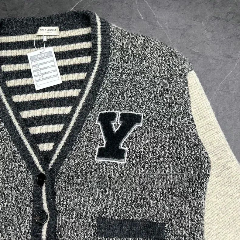 Saint Laurent Paris Wool Knit Cardigan