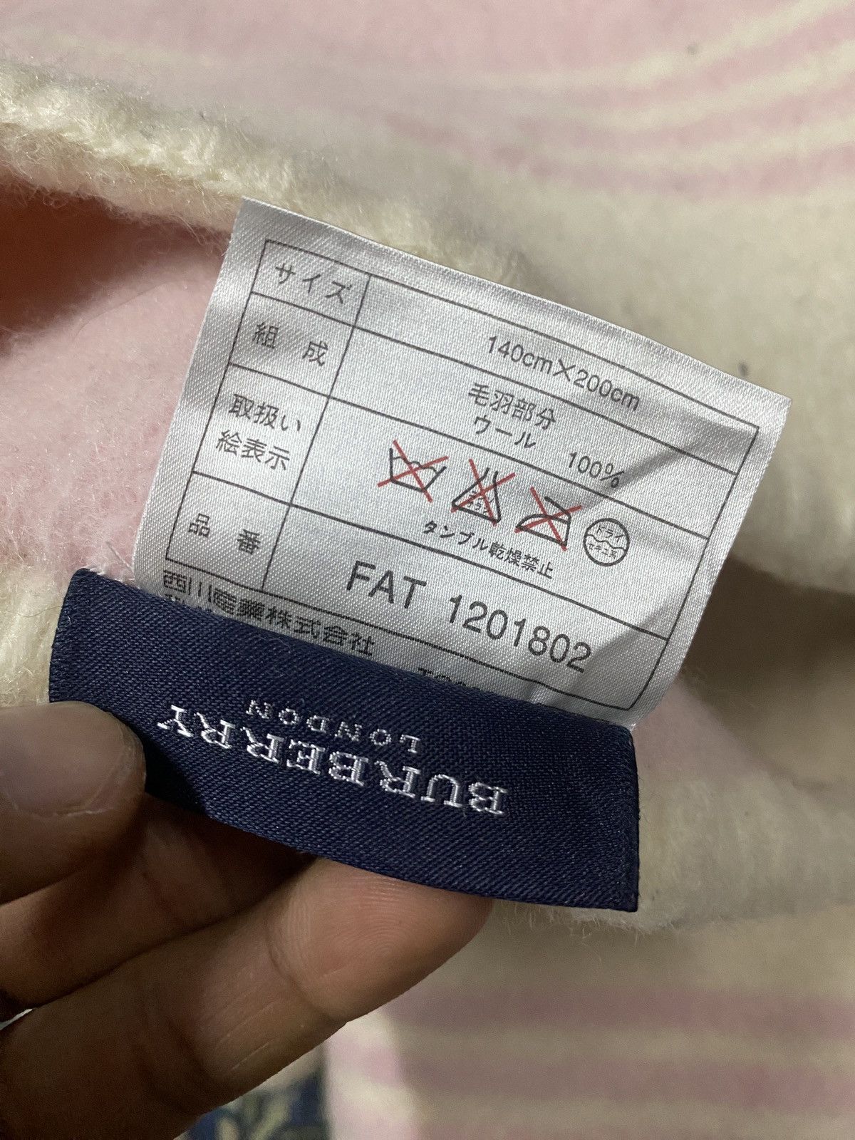 Burberry Burberry Single Size Wool Blanket Size ONE SIZE - 4 Thumbnail