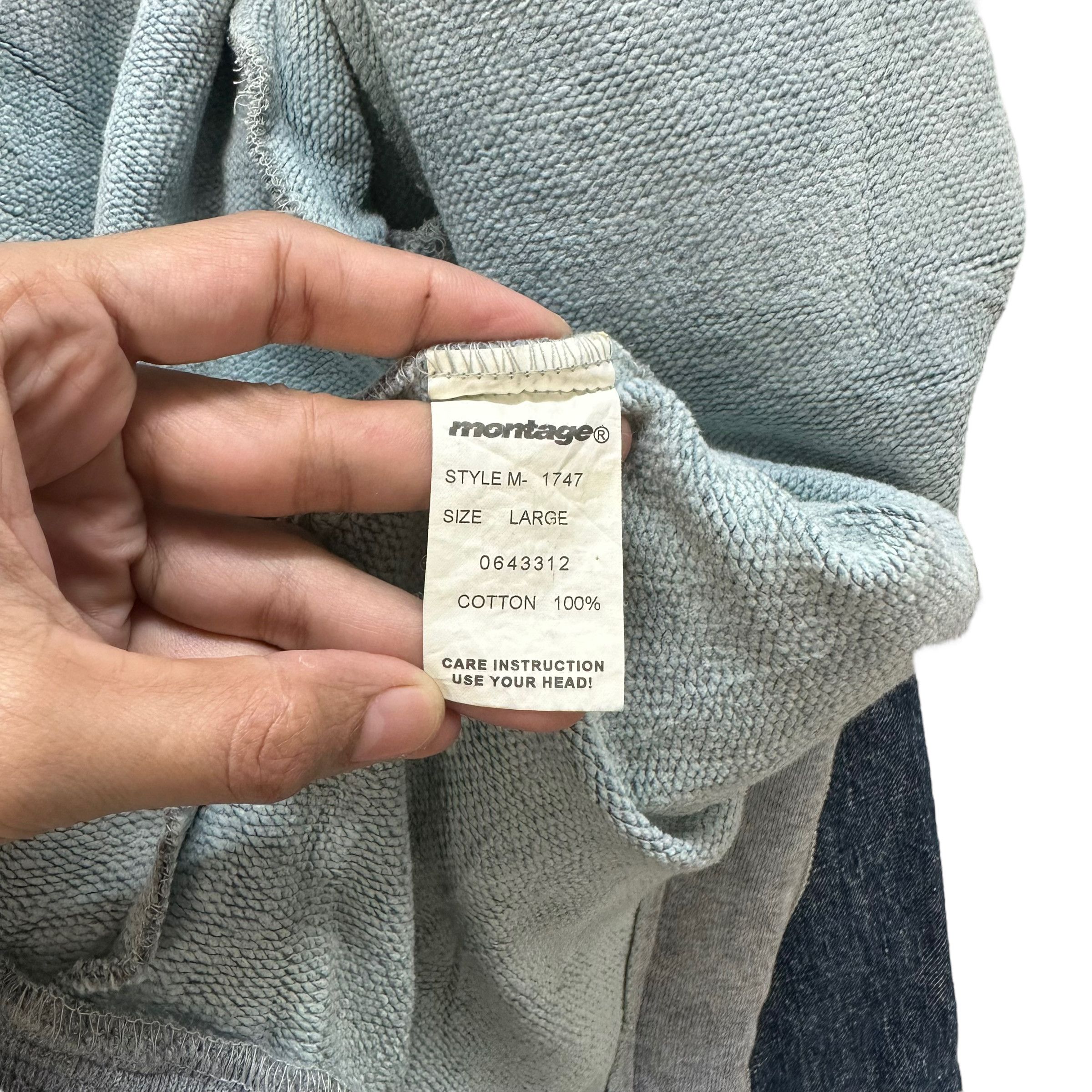 Japanese Brand MONTAGE DENIM CROWD DISTRESSED DOUBLE LAYER JACKET #8391-007 Size US L / EU 52-54 / 3 - 10 Thumbnail