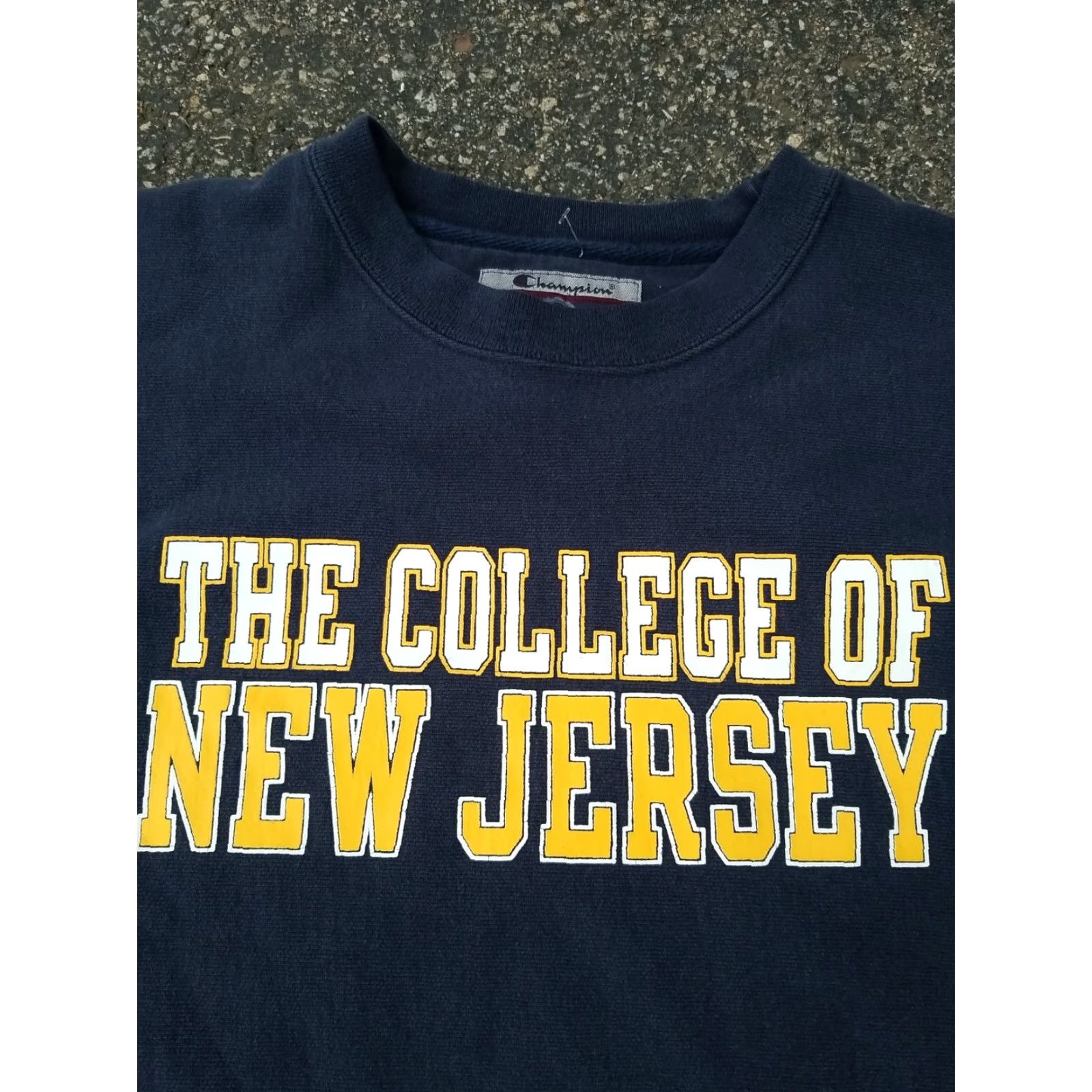 Champion Champion Reverse Weave College of New Jersey Sweatshirt Mens Large Blue Cotton Embroidered Logo Pullover Reversible College Theme 90s? Size US L / EU 52-54 / 3 - 2 Thumbnail