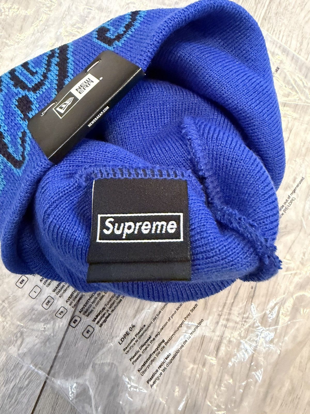 Supreme Supreme SS26 New Era Cursive Beanie Royal Blue Size ONE SIZE - 6 Thumbnail