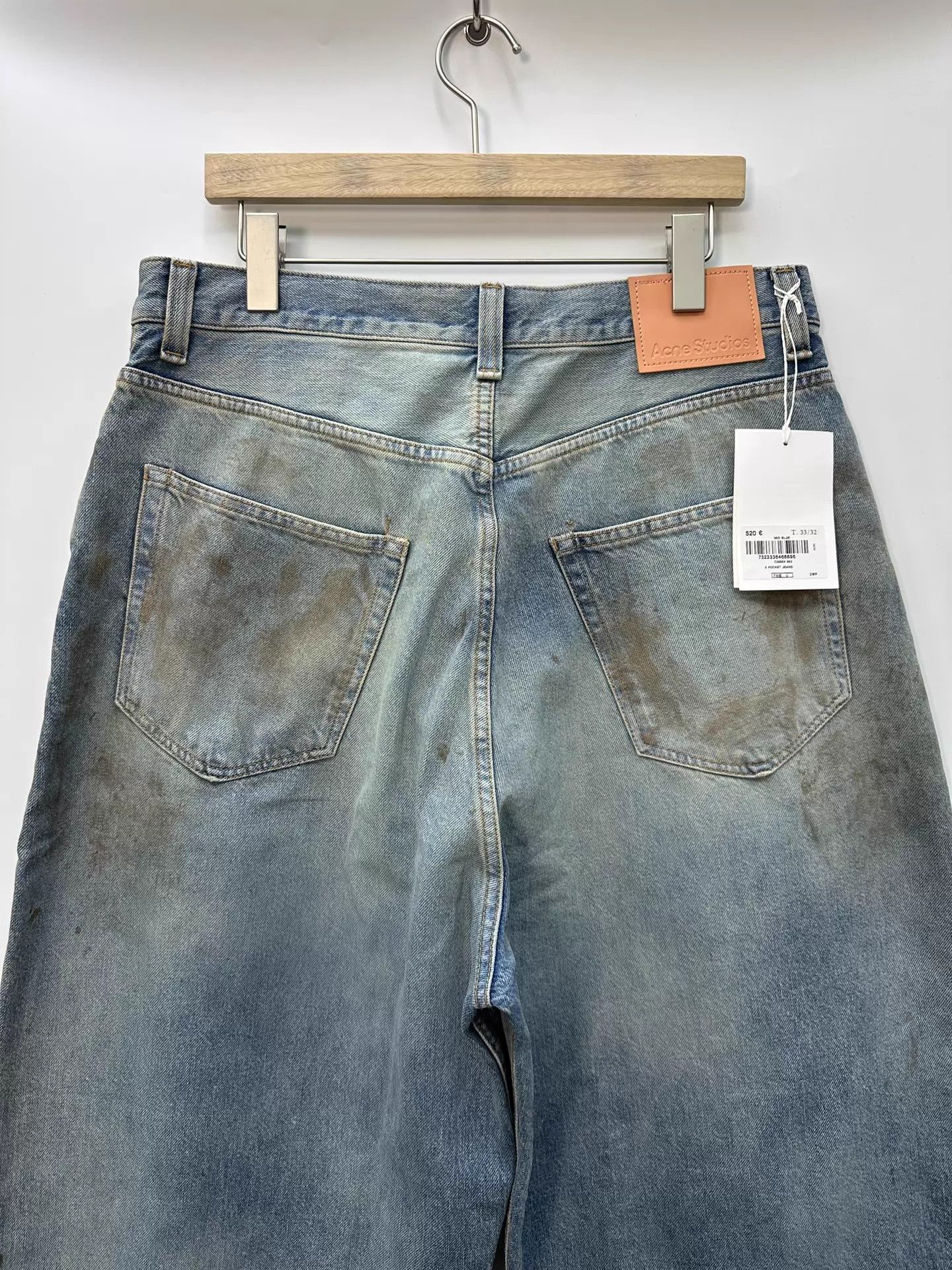 Acne Studios Acne Studios Mud-Dyed Distressed Baggy Jeans 30/32 Size US 30 / EU 46 - 4 Thumbnail