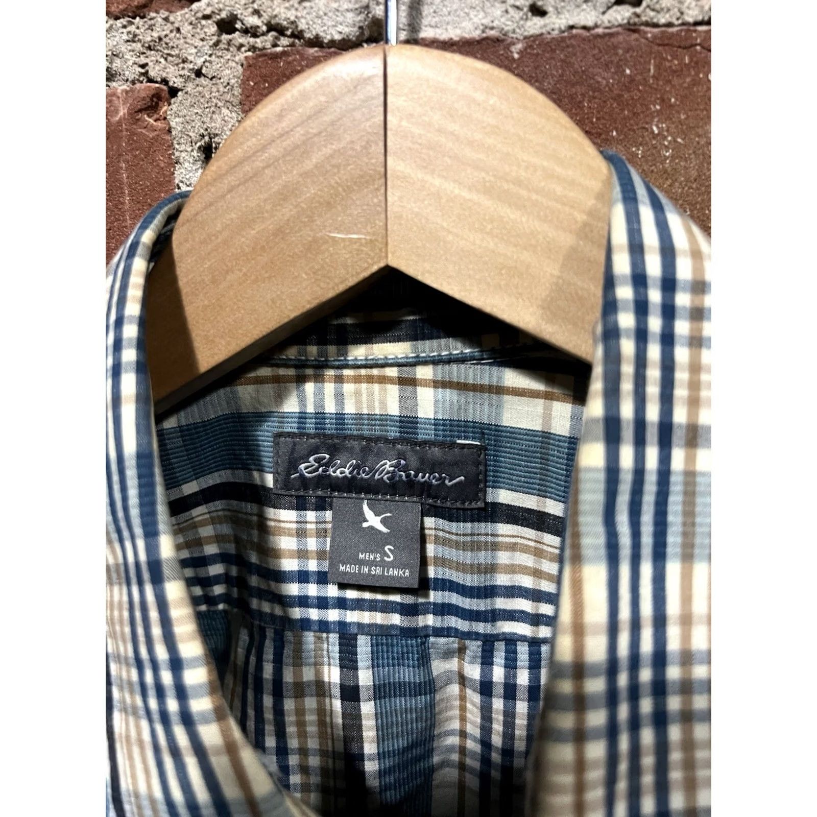 Eddie Bauer Eddie Bauer Mens Blue Plaid Button-Up Long Sleeve Shirt Outdoor Size S Master Size US S / EU 44-46 / 1 - 3 Thumbnail