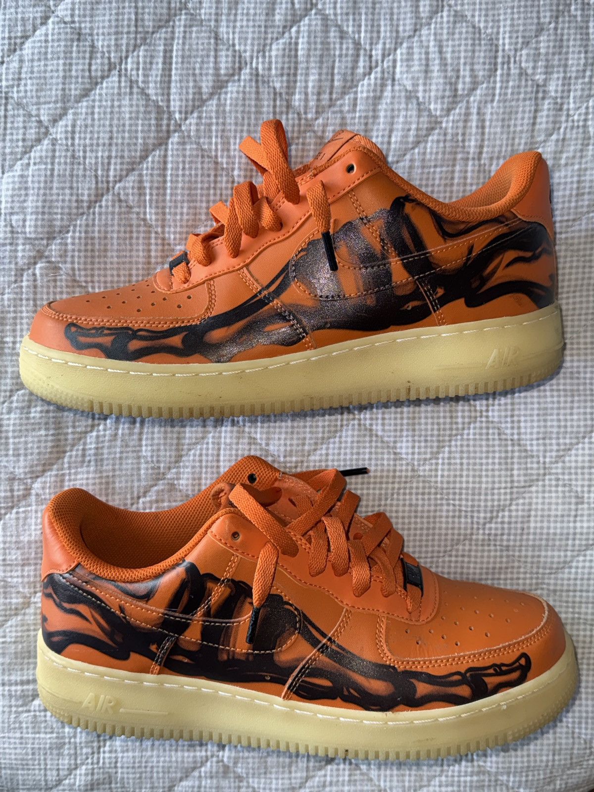 Nike Nike Air Force 1 Low ‘ Orange Skeleton Halloween ’ Size US 8.5 / EU 41-42 - 1 Thumbnail