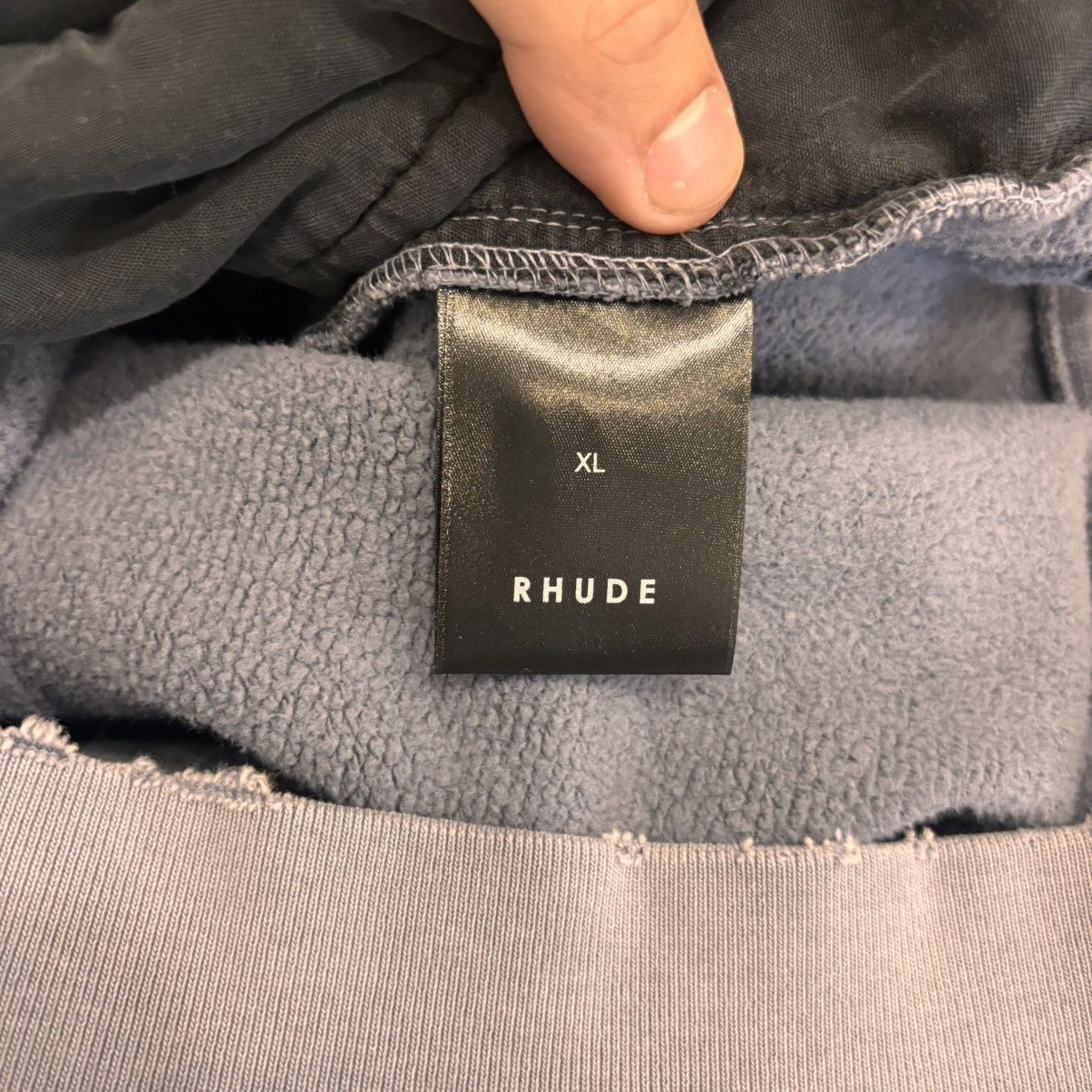 Rhude Rhude Washed Blue Quarter Zip Size US XL / EU 56 / 4 - 4 Thumbnail