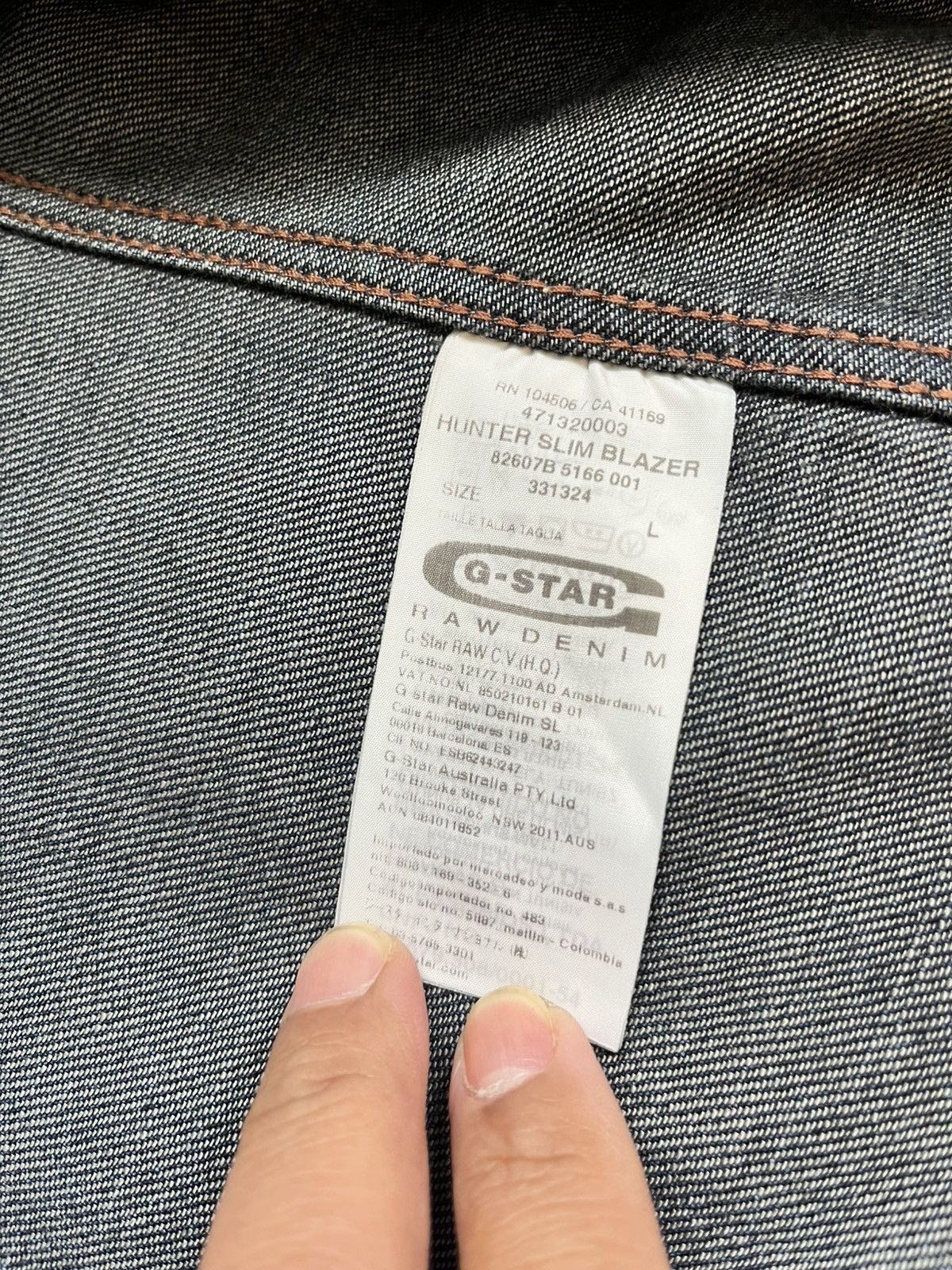 G-Star G-STAR men's hunter-Slim Japanese denim chore/blazer Size US M / EU 48-50 / 2 - 10 Thumbnail