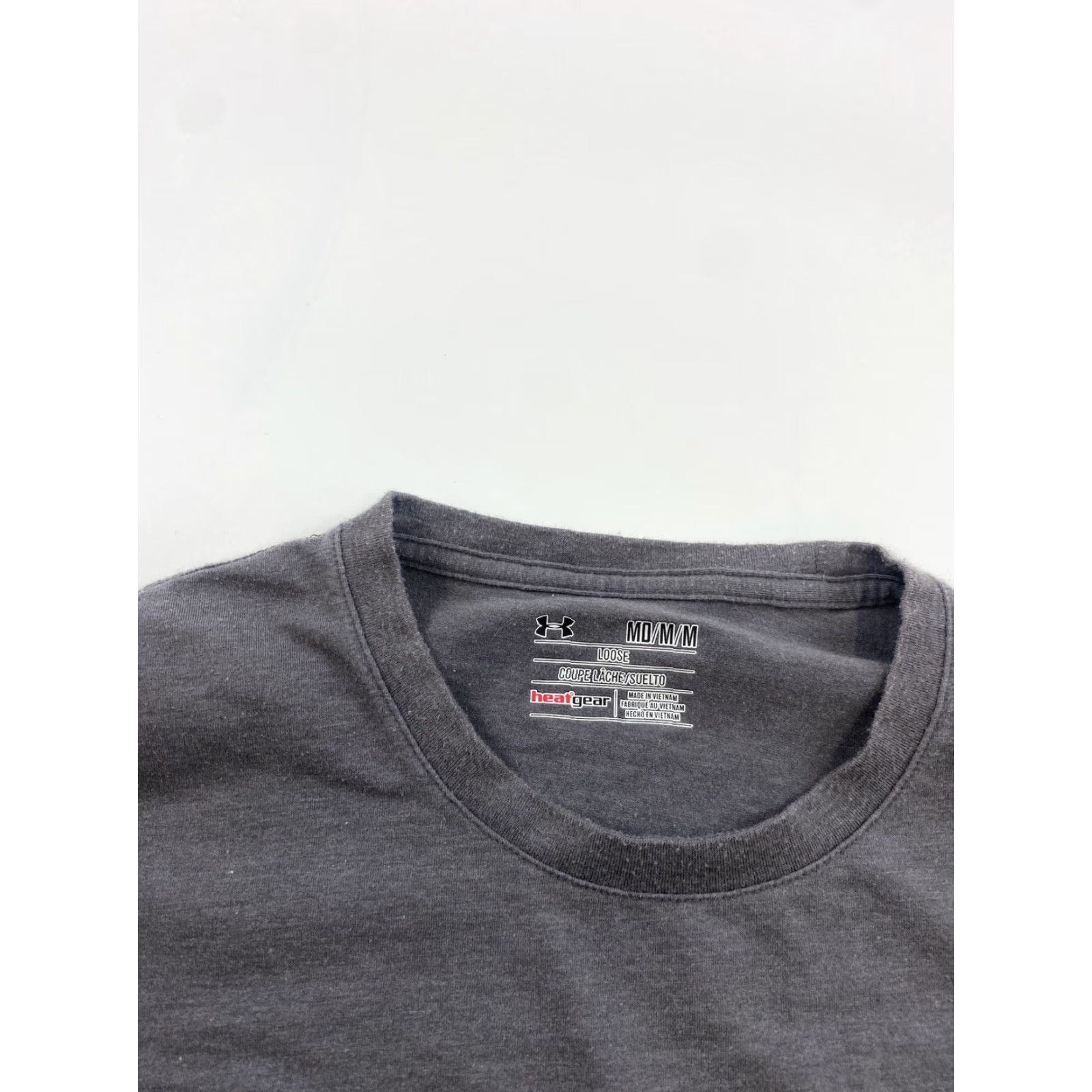 Under Armour Under Armour T-Shirt Men M Heatgear Spell Out Big Logo American Flag USA Print Short Sleeve Crew Neck Gray Size US M / EU 48-50 / 2 - 2 Thumbnail