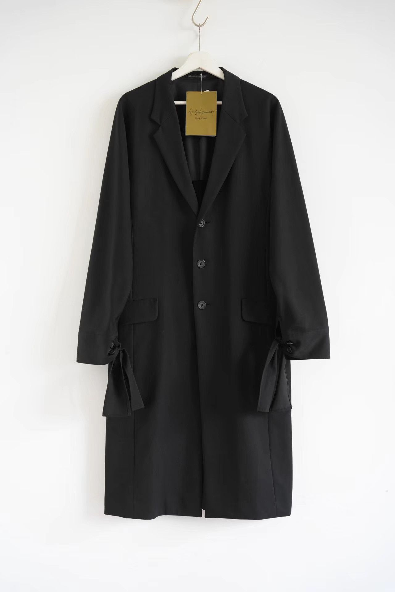 Yohji Yamamoto Yohji Yamamoto 24ss Tie Sleeve Wool Coat K4 Size US M / EU 48-50 / 2 - 1 Thumbnail