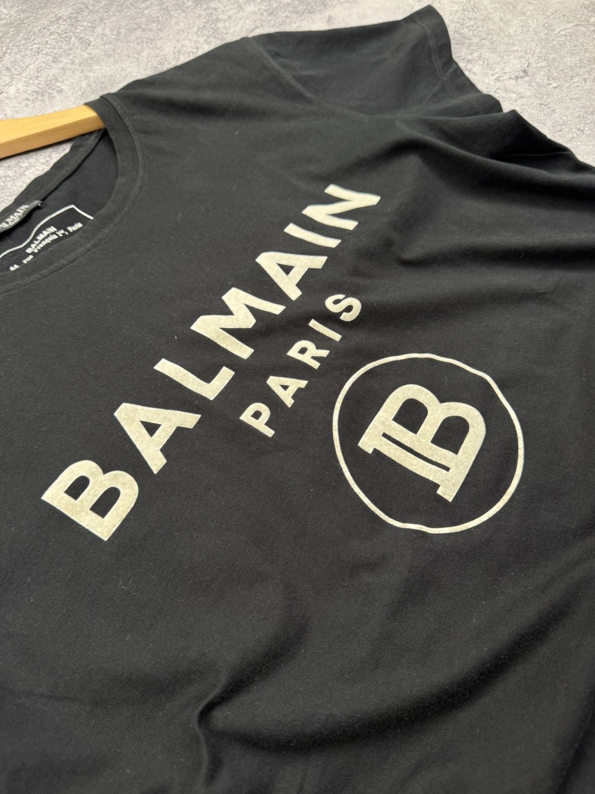 Balmain Balmain t-shirt Men Center Logo PARIS BLACK tee size XXL Size US XXL / EU 58 / 5 - 4 Thumbnail