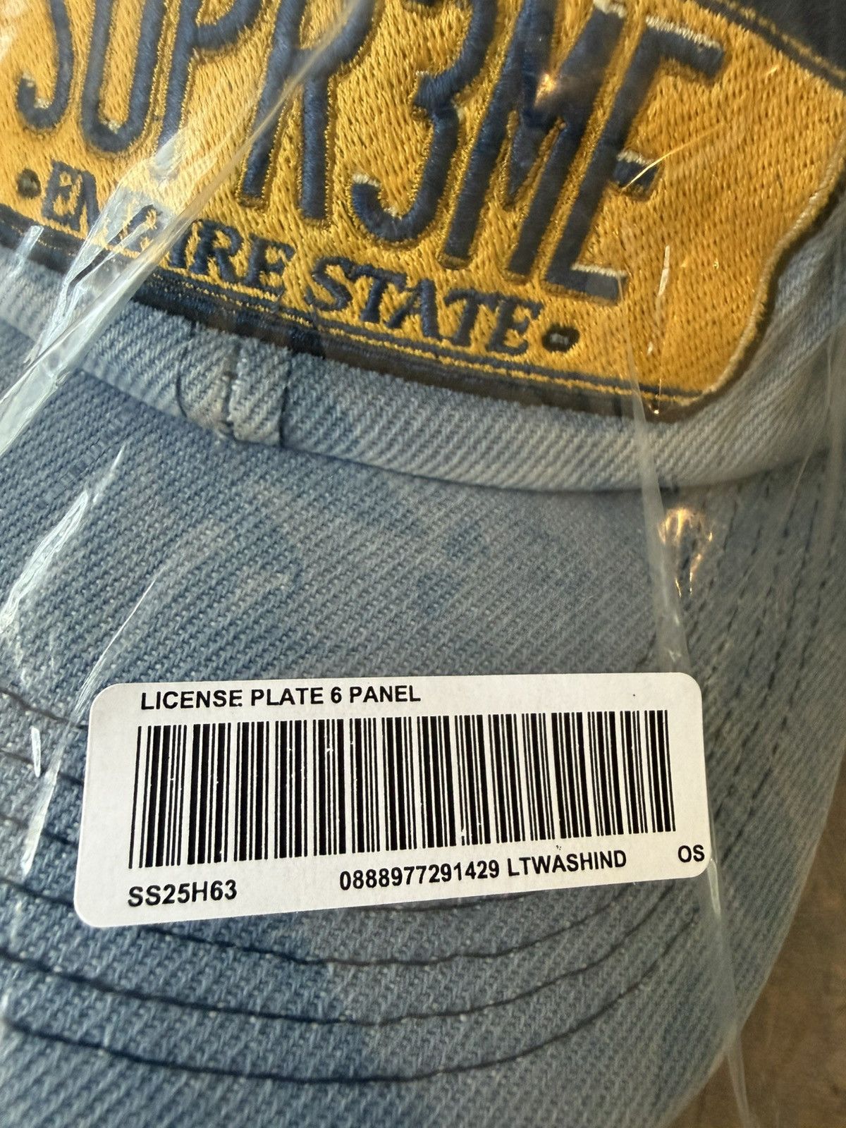 Supreme Supreme Hat License Plate 6-Panel (SS25) Denim Size ONE SIZE - 2 Thumbnail