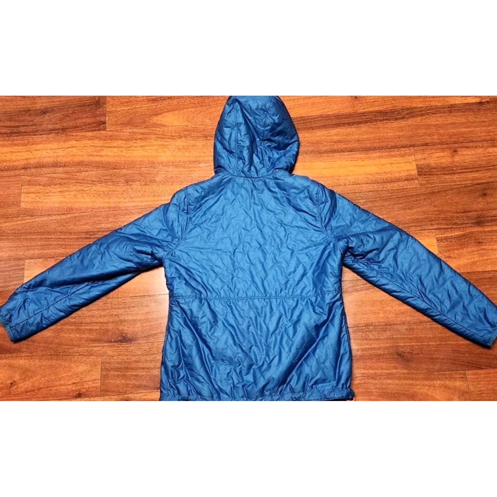 Vintage VINTAGE LL BEAN Mountain Reversible Jacket Women's M Reg Primaloft Fleece VTG Zip Hooded Blue on one side and fleece side is green. Size M / US 6-8 / IT 42-44 - 6 Thumbnail