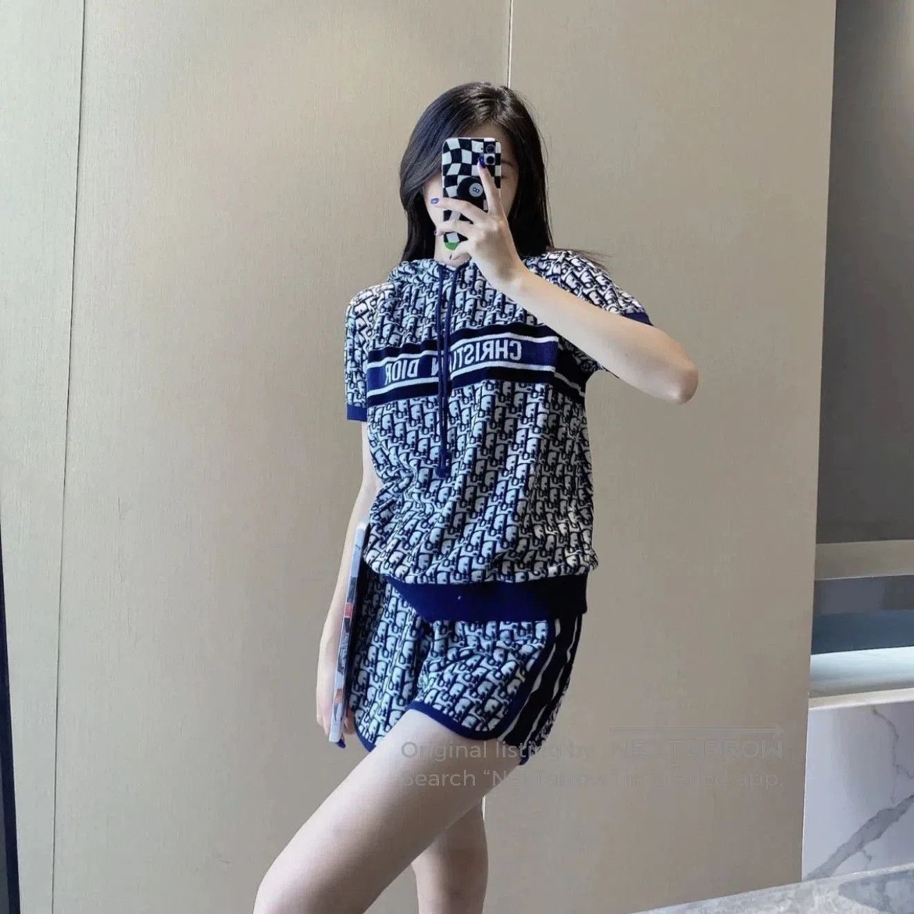Dior Dior All-Over Monogram Short-Sleeve Hoodie. Size XS / US 0-2 / IT 36-38 - 8 Thumbnail