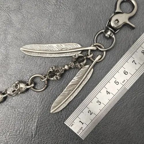 VIBE Japanese Peripheral Skull and Feather Goth Waist Chain Size ONE SIZE - 6 Thumbnail