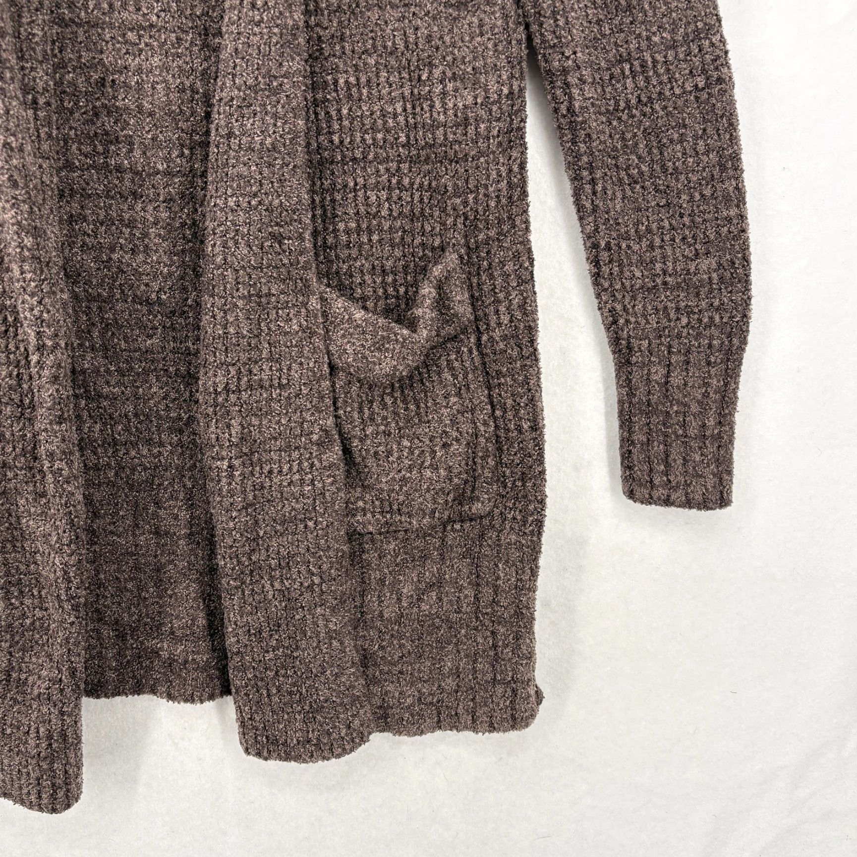 Vintage Barefoot Dreams Sweater Womens Small Brown Cozychic Lite Open Cardigan Pockets Size S / US 4 / IT 40 - 3 Thumbnail