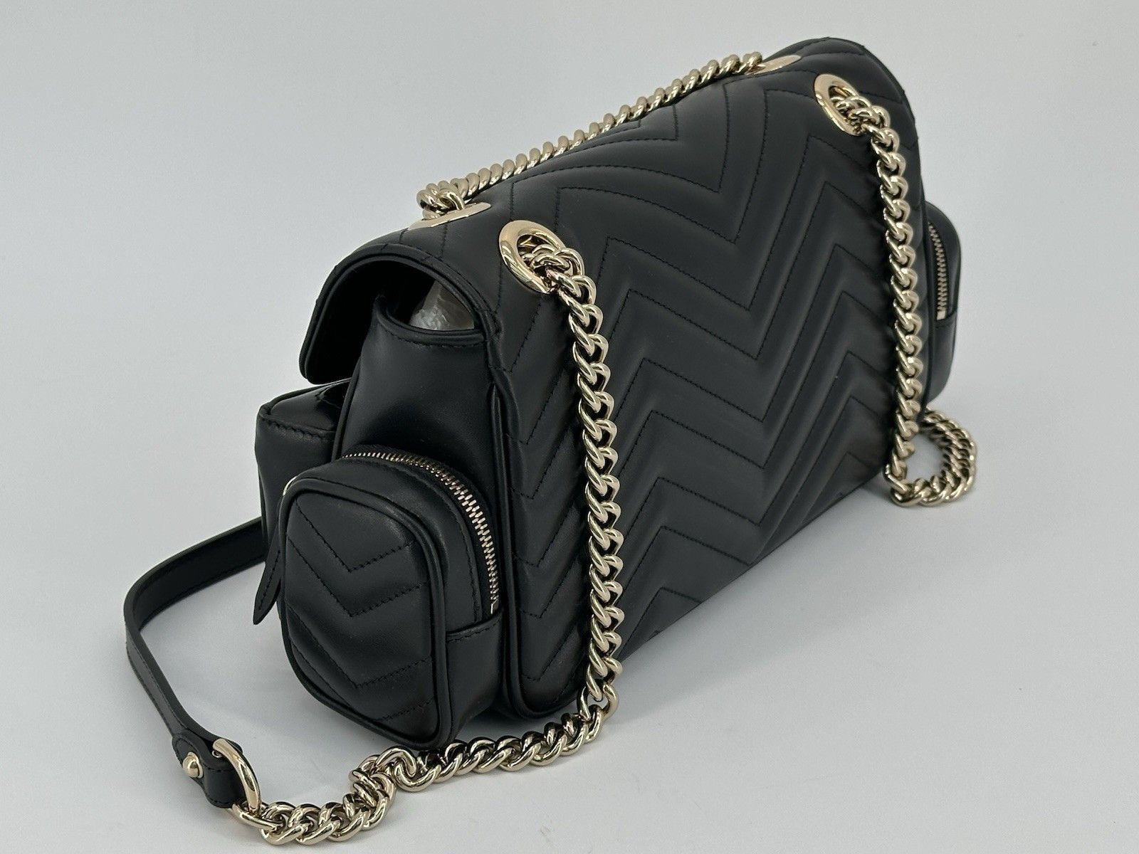 Gucci New Gucci Bag Marmont Leather Black Woman Size ONE SIZE - 7 Thumbnail