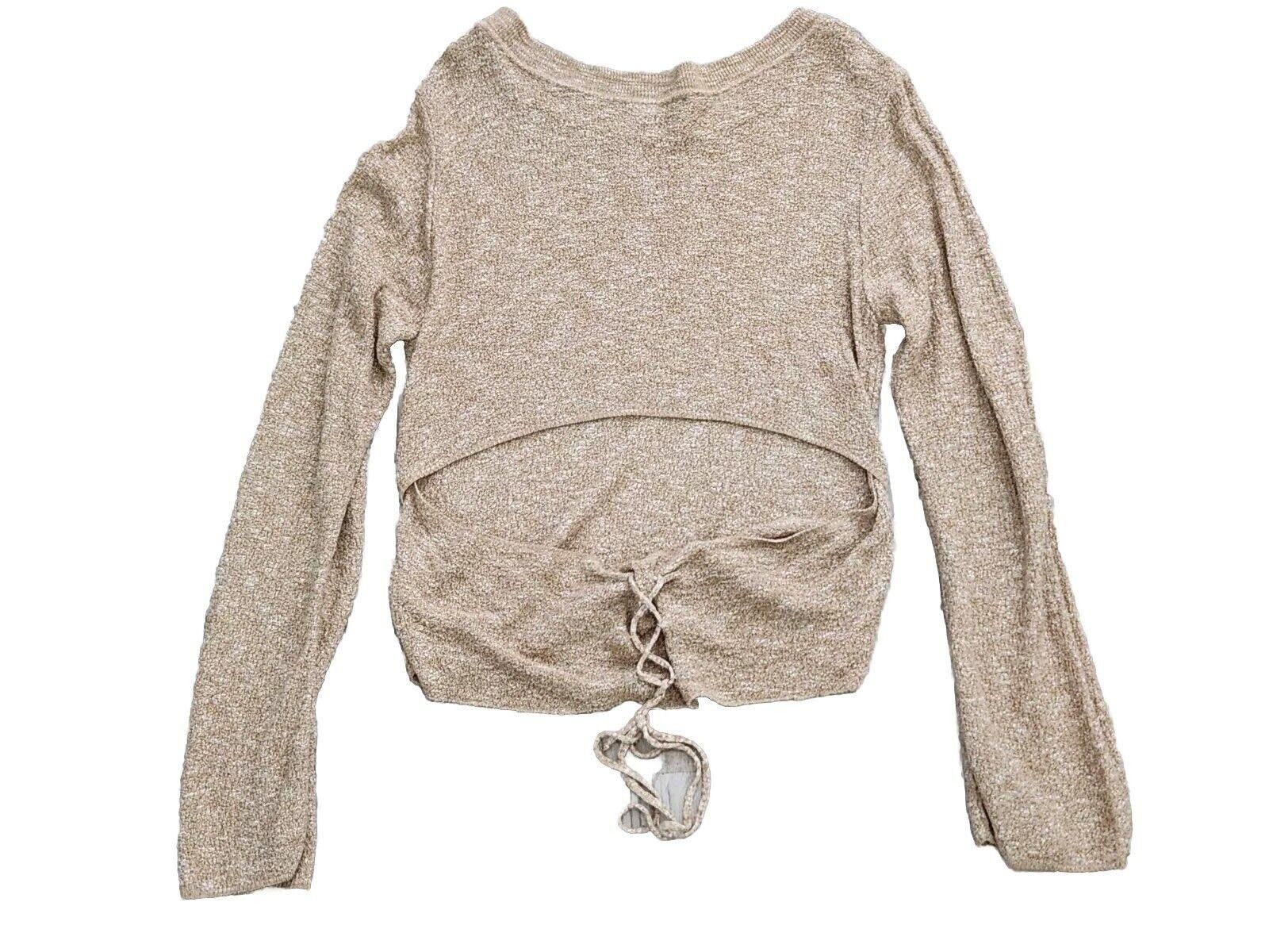 Designer Earthbound Trading Sweater Large Open Back Beige Size L / US 10 / IT 46 - 4 Thumbnail
