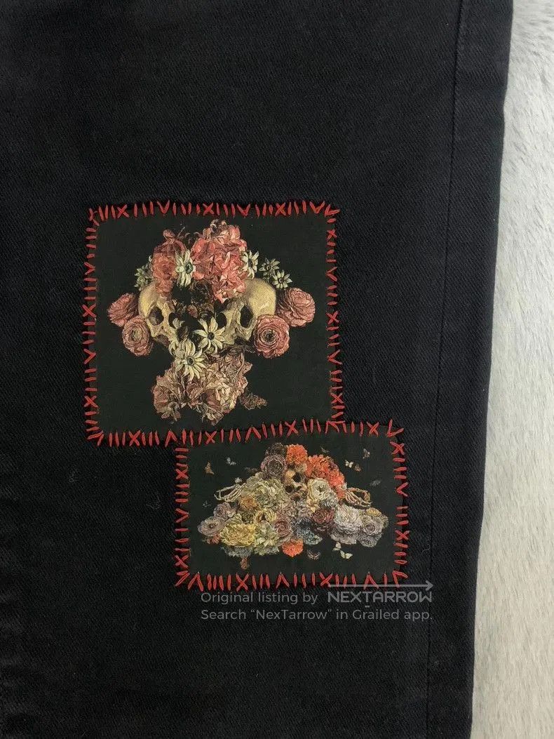 Dior Dior Homme 17ss Collaboration Floral Skull Jeans . Size US 29 - 5 Thumbnail
