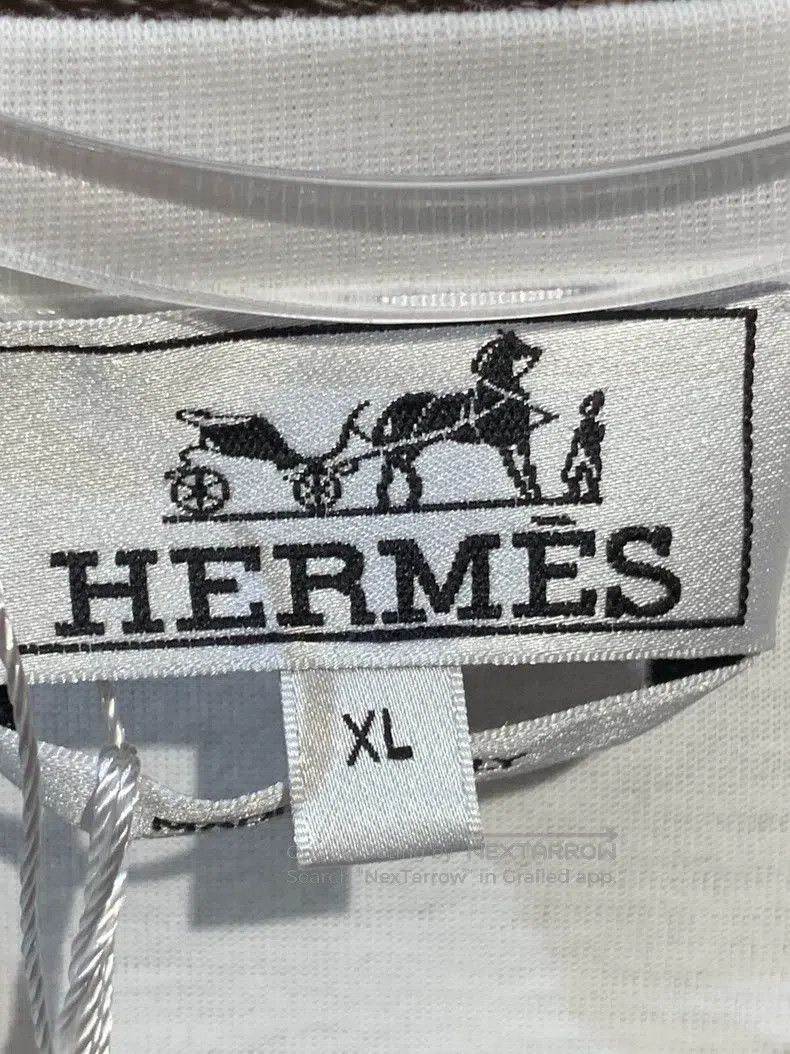Hermes Hermes White T-Shirt with Printed Pattern Size XL / US 12-14 / IT 48-50 - 5 Thumbnail