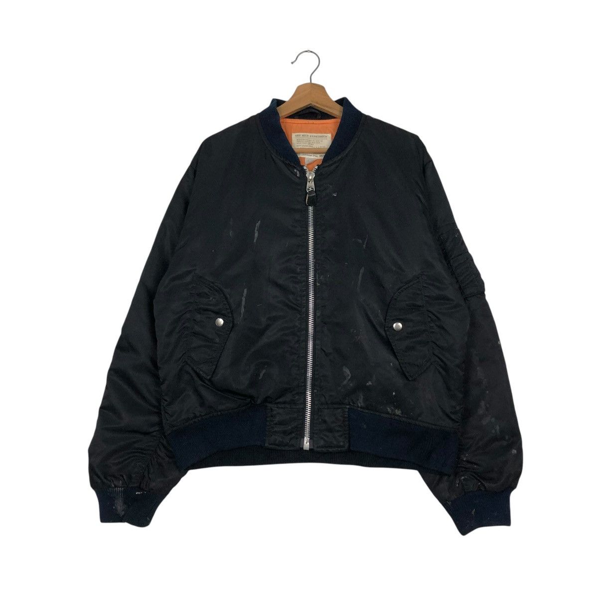 Japanese Brand 🔥VINTAGE BOMBER JACKET MA-1 MILITARY IRISH ISSEY MIYAKE Size US M / EU 48-50 / 2 - 3 Thumbnail
