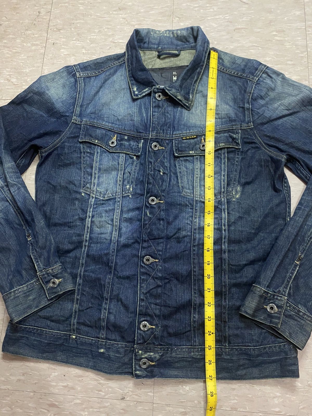 G-Star G-STAR RAW distressed denim jacket with logo patch Size US XL / EU 56 / 4 - 17 Thumbnail