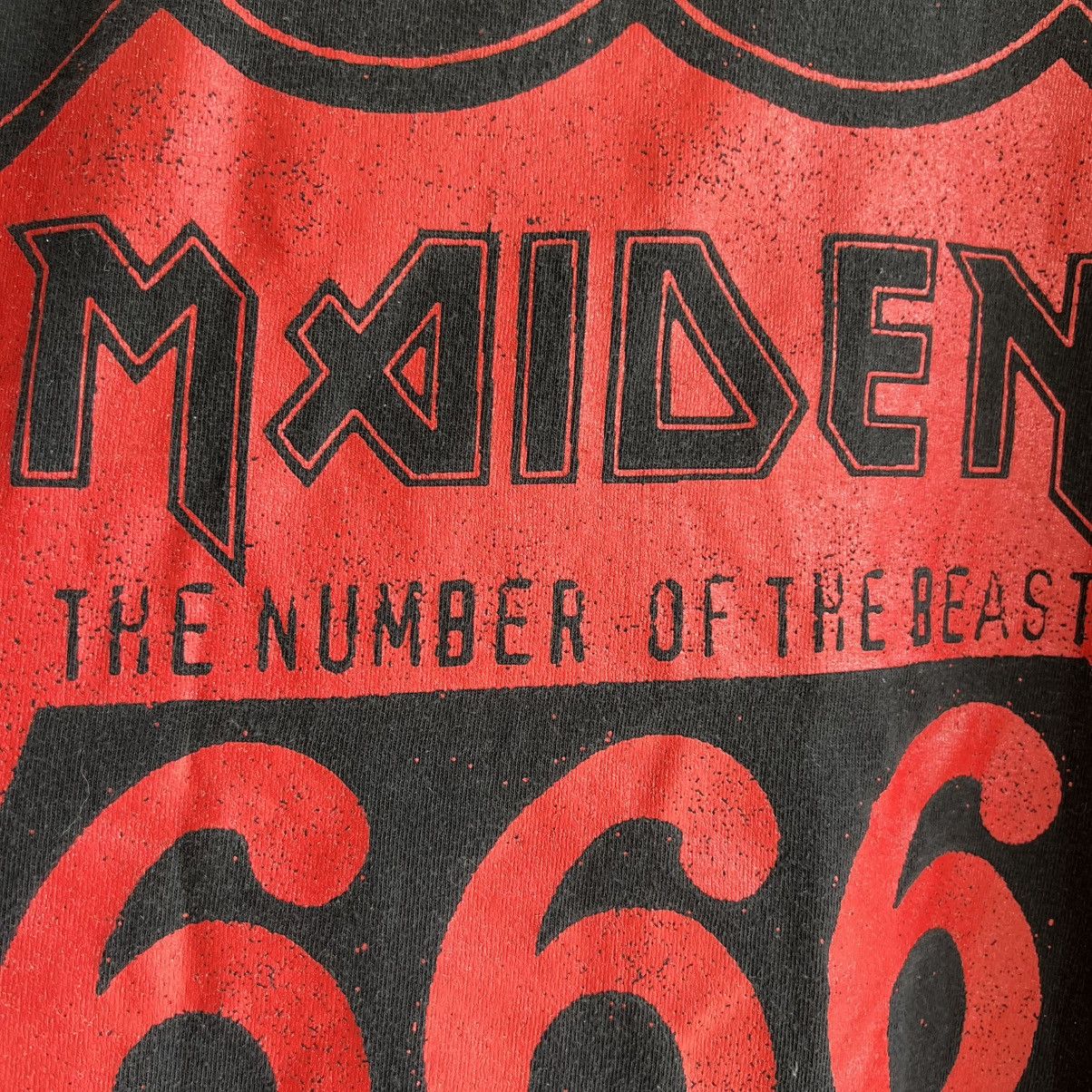 Band Tees × Vintage VTG 1998 Iron Maiden Number Of The Beast Band Tee Shirt 666 Size US L / EU 52-54 / 3 - 9 Thumbnail