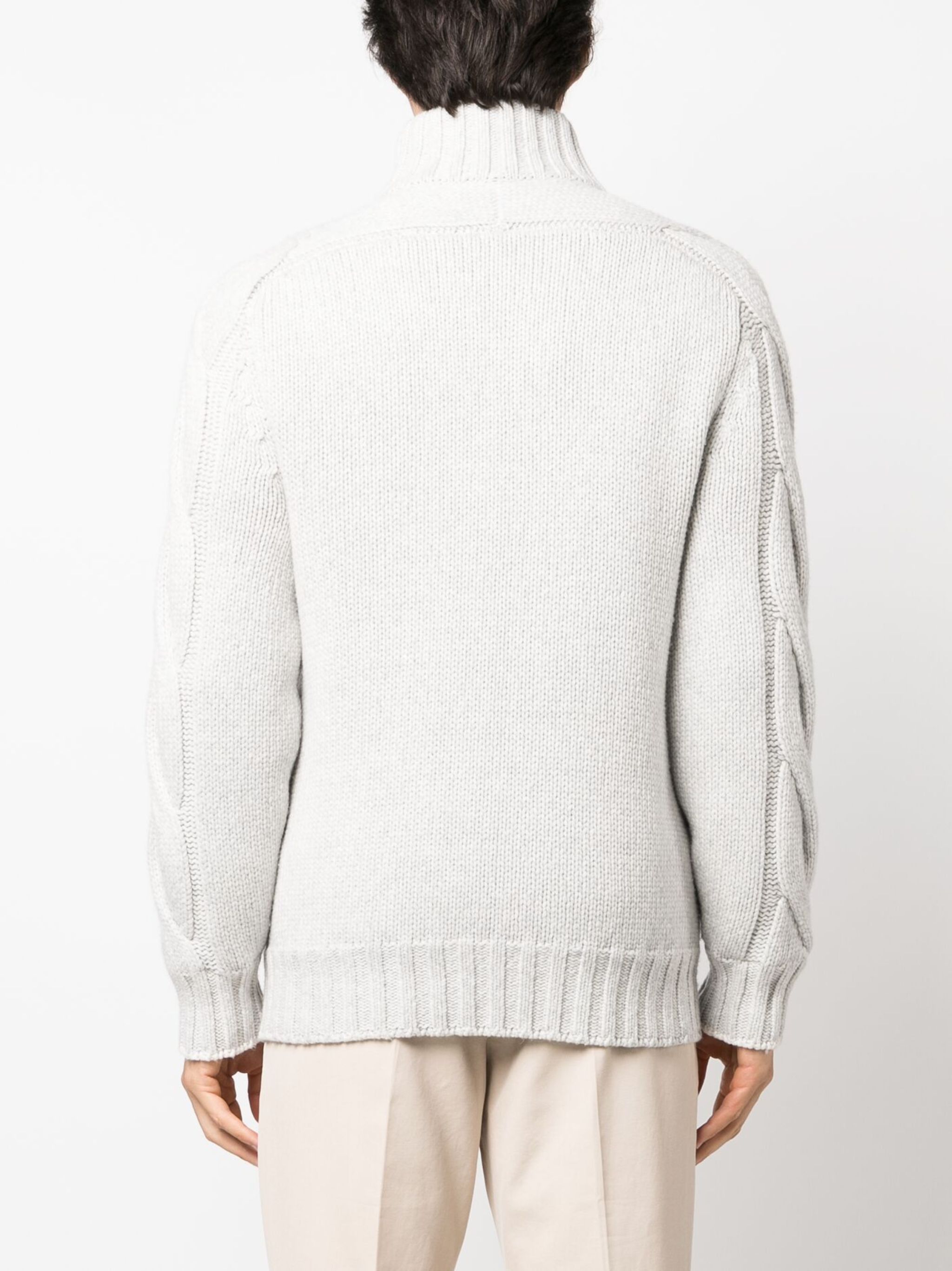 Brunello Cucinelli o1w1db10125 Cashmere Padded Out Sweater in White Size US M / EU 48-50 / 2 - 4 Thumbnail