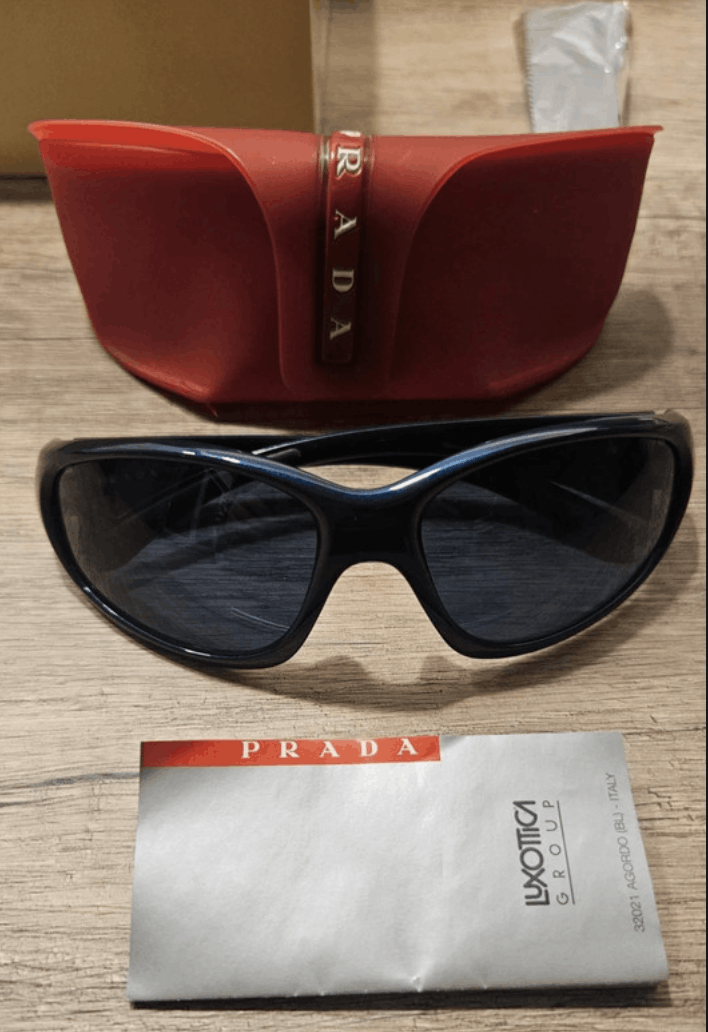Prada × Vintage PRADA Sunglasses Rimless Sport Metal Frame Shield Wrap Size ONE SIZE - 4 Thumbnail