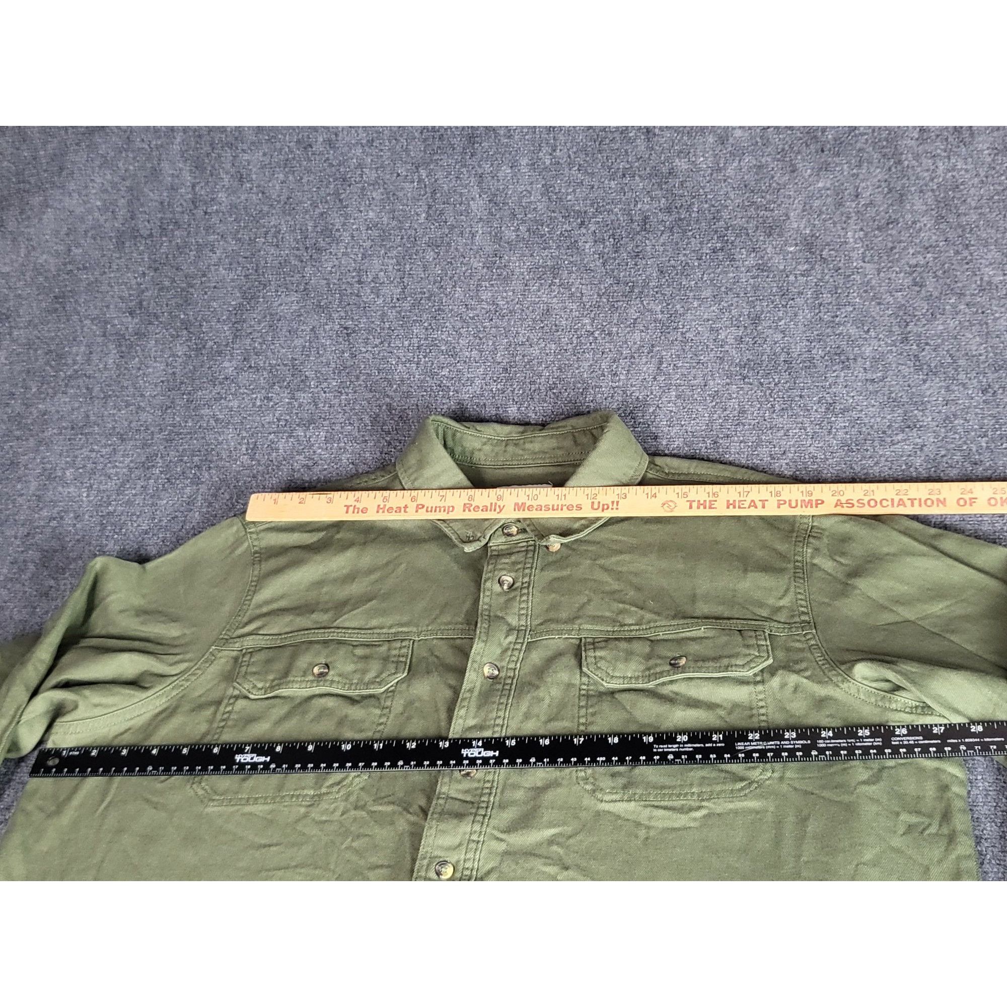 Lucky Brand Lucky Brand Button Down Jacket Men Sz XXL Army Green Heavy C Size US XXL / EU 58 / 5 - 5 Thumbnail