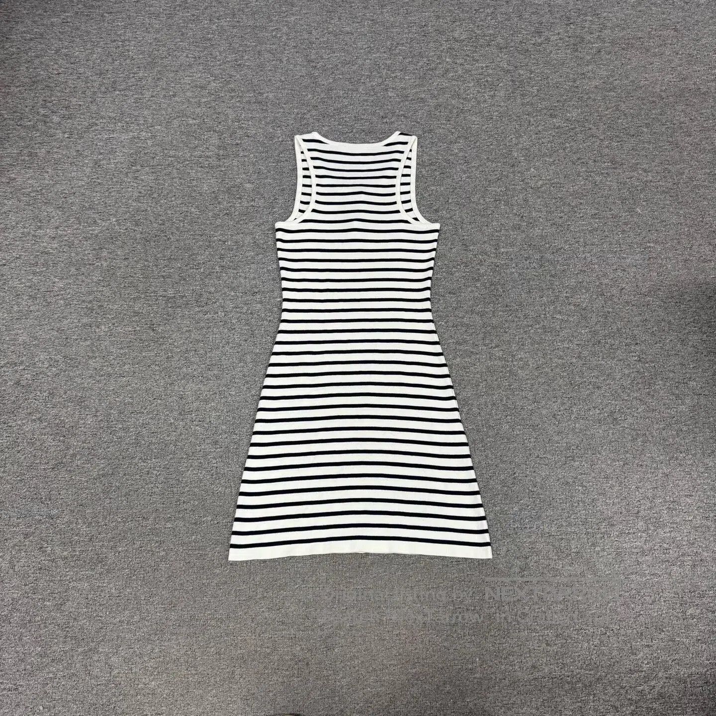 Miu Miu miu miu Alphabet Logo Striped Sleeveless Dress| Size S / US 4 / IT 40 - 3 Thumbnail