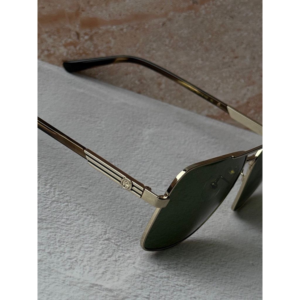 Gucci NEW Gucci GG1289S Gold Metal Aviator Sunglasses $505 Size ONE SIZE - 4 Thumbnail