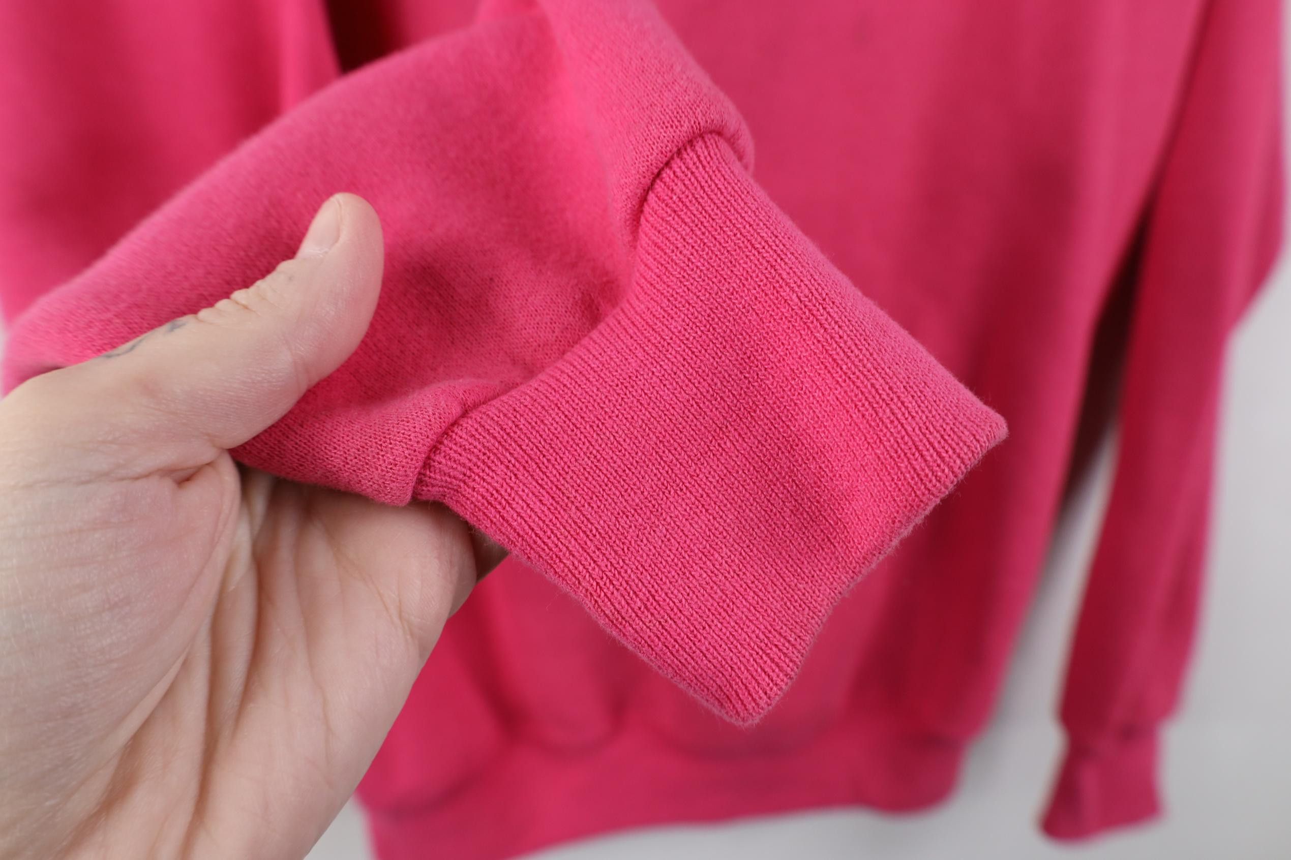Vintage Vintage 90s Streetwear Blank Crewneck Sweatshirt Pink Size L / US 10 / IT 46 - 8 Thumbnail