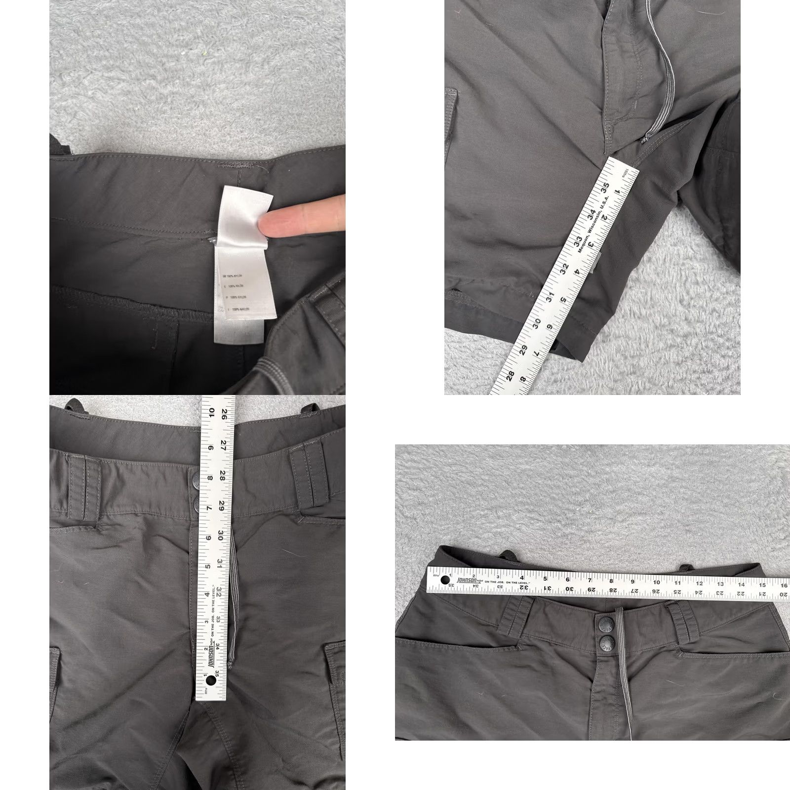 The North Face The North Face Cargo Shorts Womens 10 Gray Microfiber Hiking Walking 30x6 Size 32" / US 10 / IT 46 - 8 Thumbnail