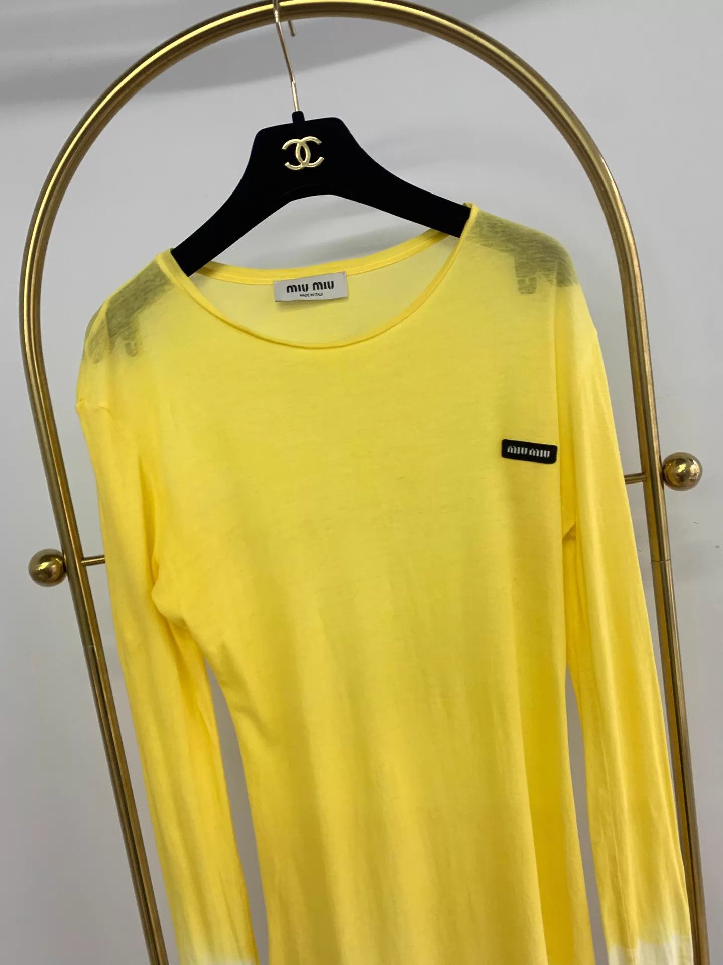 Miu Miu MIU MIU Yellow Gradient Longsleeve Top S New Size S / US 4 / IT 40 - 2 Thumbnail