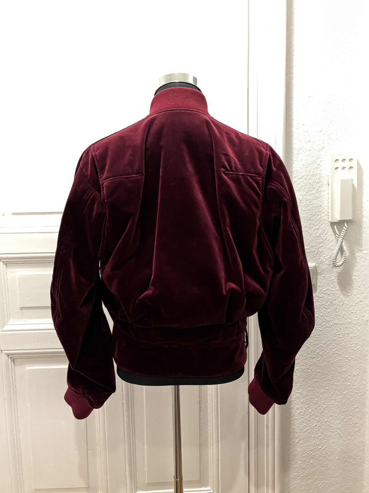 Haider Ackermann Haider Ackermann FW15 Burgundy Velvet Biker Bomber Size US XS / EU 42 / 0 - 5 Thumbnail