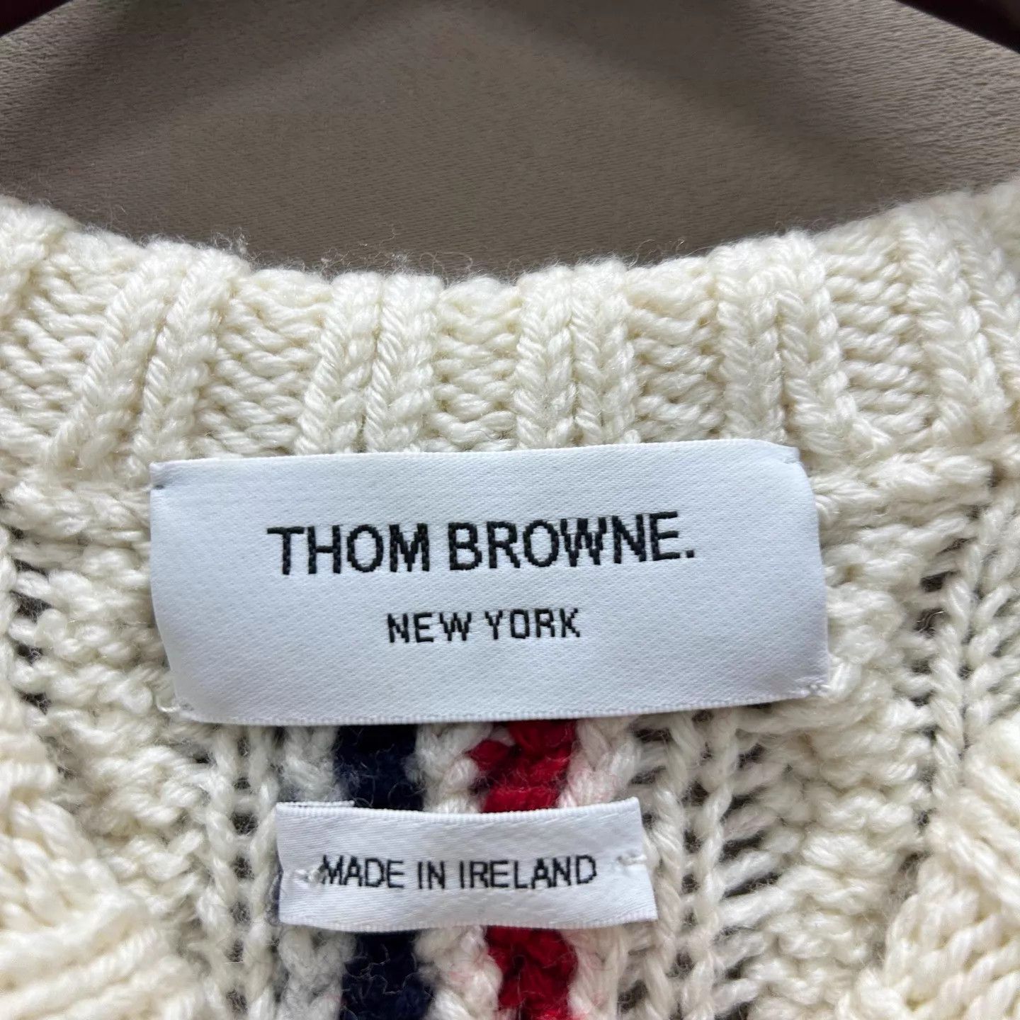 Thom Browne Thom Browne White Cable Knit Cardigan Size 1 99 New Size S / US 4 / IT 40 - 3 Thumbnail