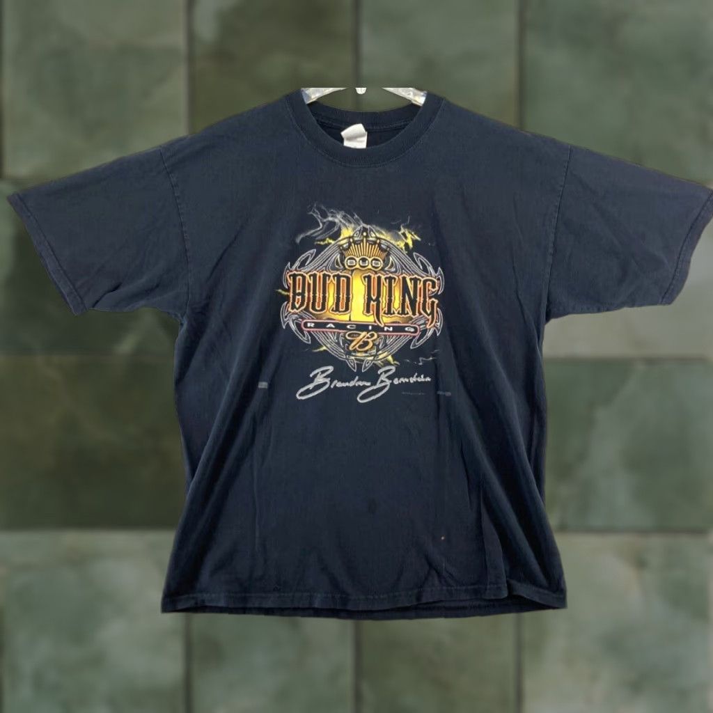 Gildan Gildan Ultra Cotton T-Shirt XL Black Men Bud This is Beer Racing Anheuser Busch Crown King Shirt Mens Size US XL / EU 56 / 4 - 1 Thumbnail