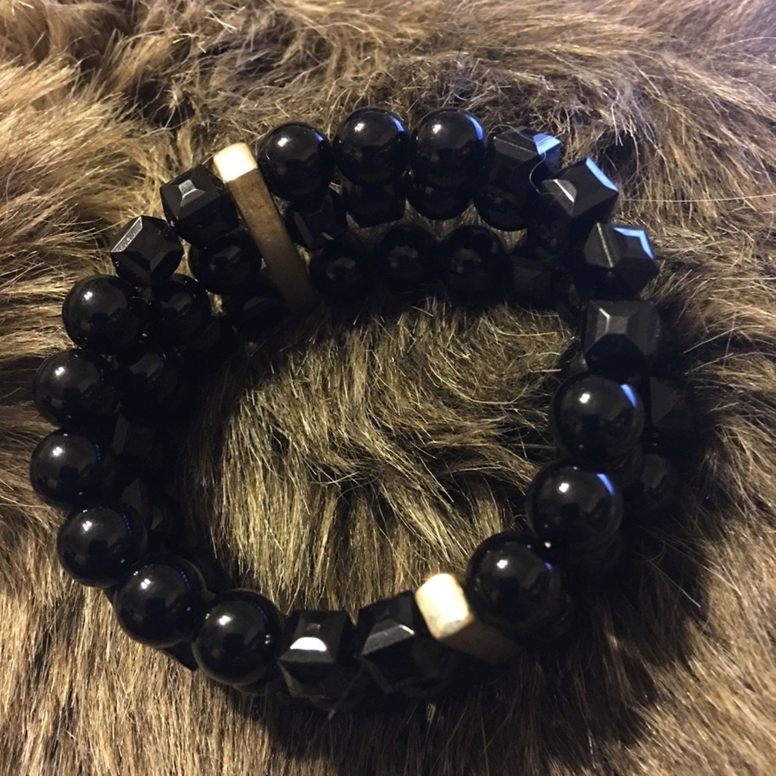 Jewelry Vintage black pearl bead stretch bracelet Size ONE SIZE - 2 Thumbnail