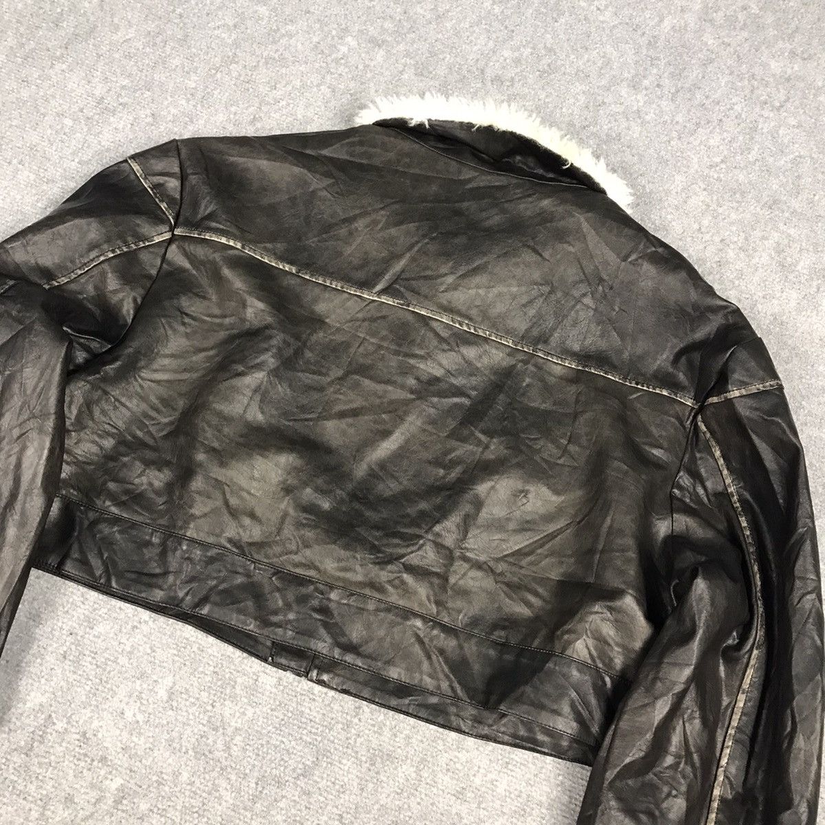 14th Addiction Mamc punk japan Ifsixwasnine style Leather cropped jacket Size US L / EU 52-54 / 3 - 7 Thumbnail